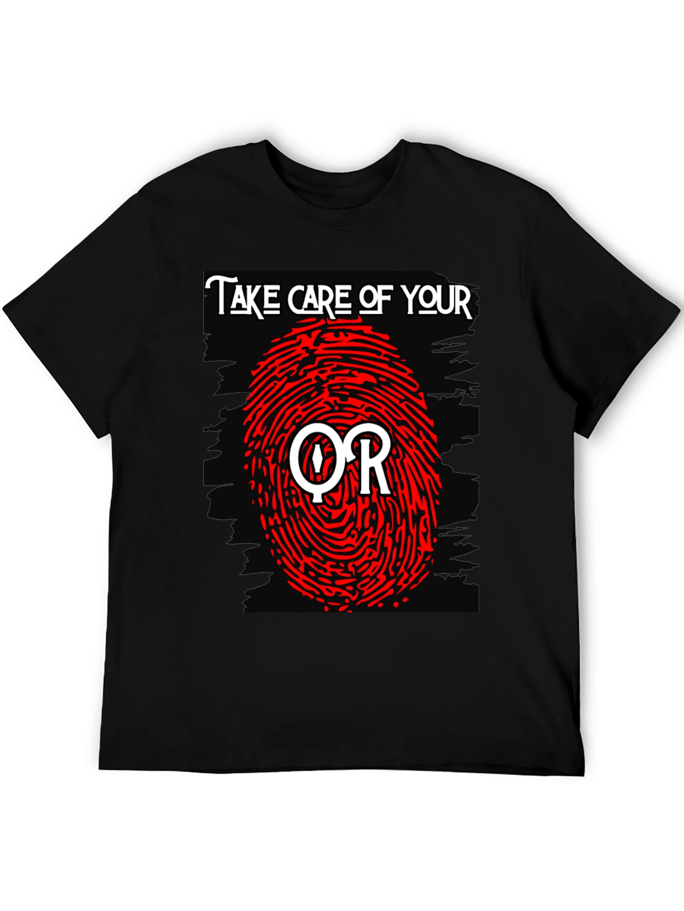 Take Care of Your QR Fingerprint Graphic Tee
