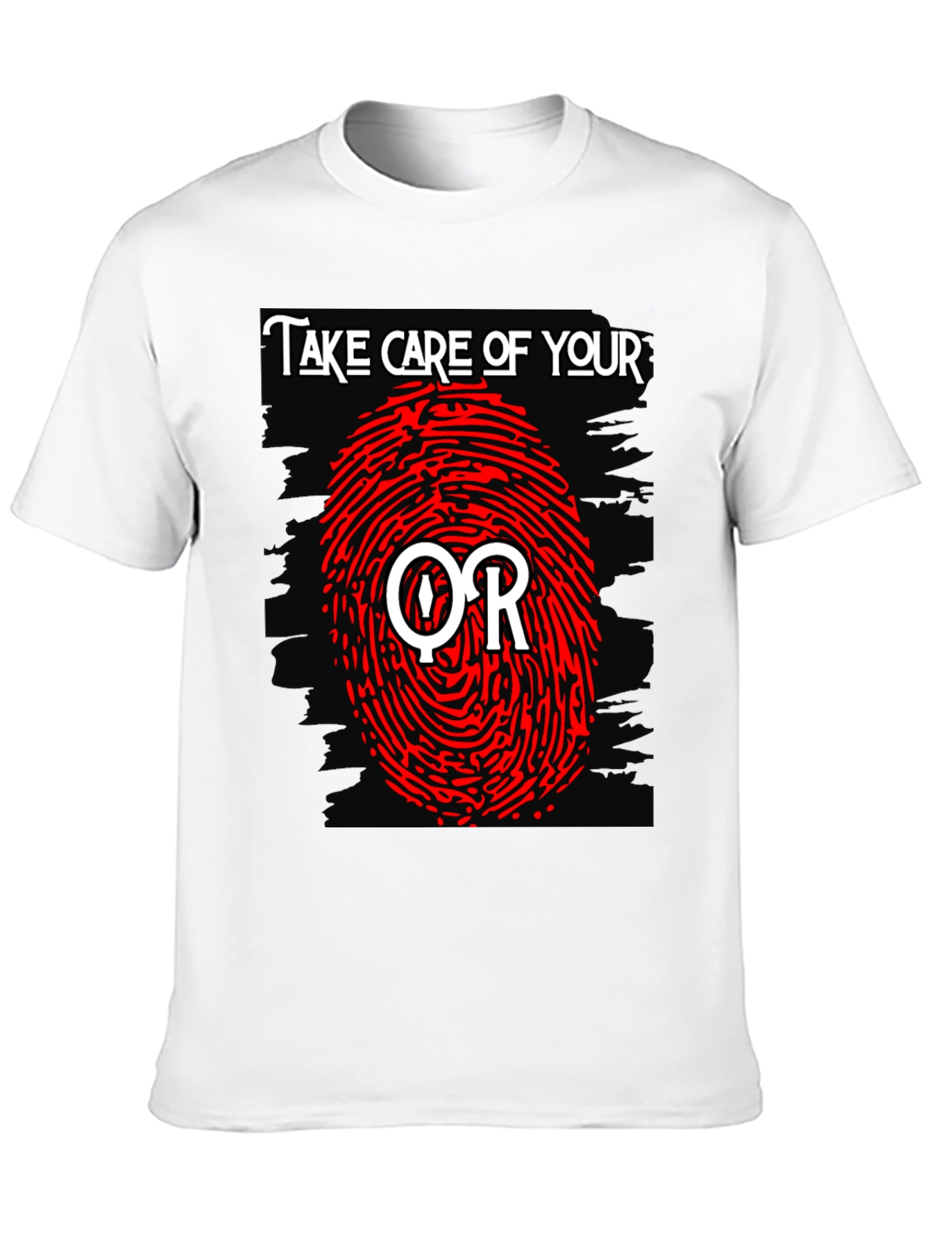 Take Care of Your QR Fingerprint Graphic Tee