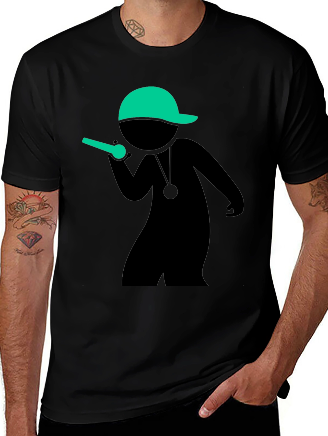 Cool MC Stick Figure Black T-Shirt