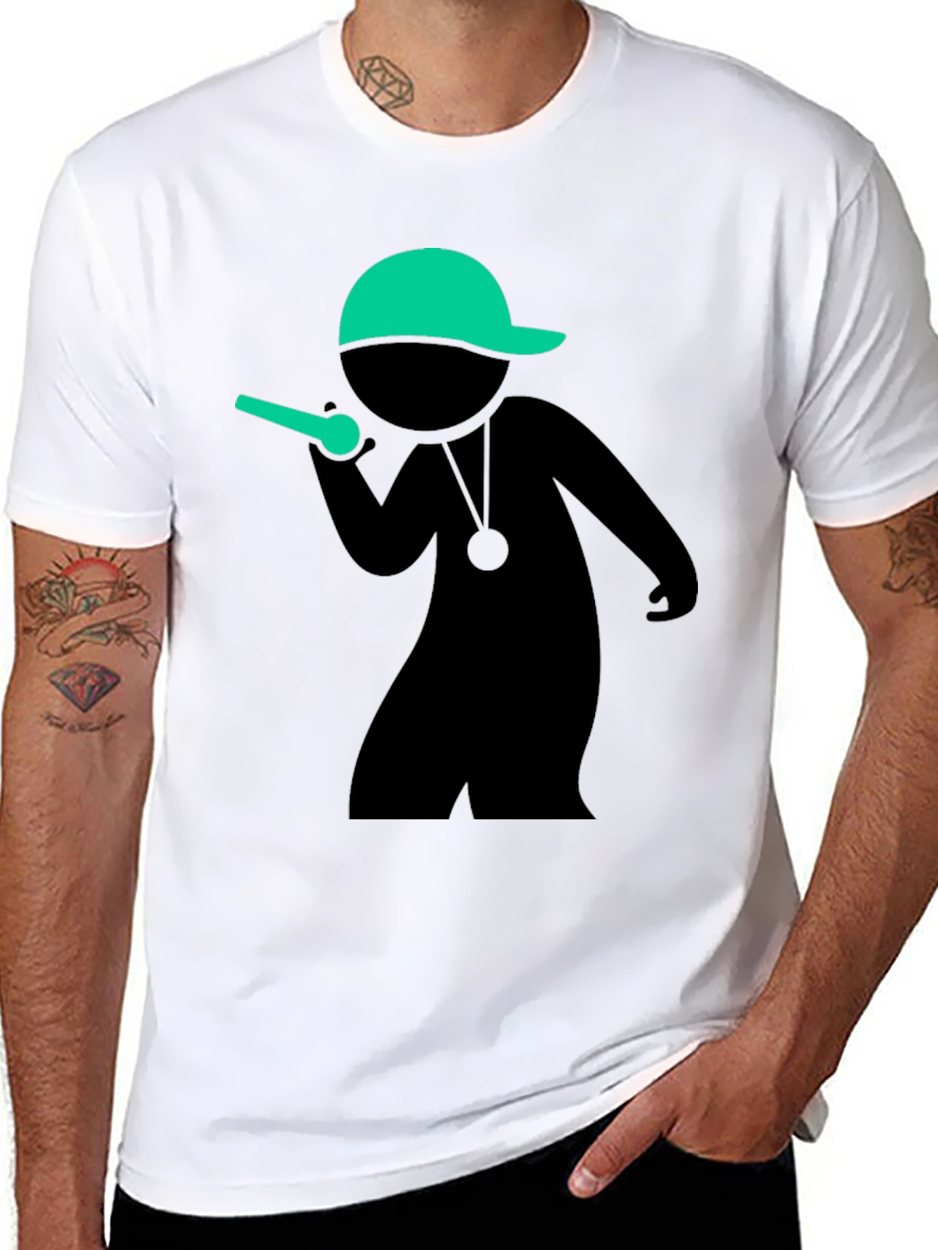 Cool MC Stick Figure Black T-Shirt