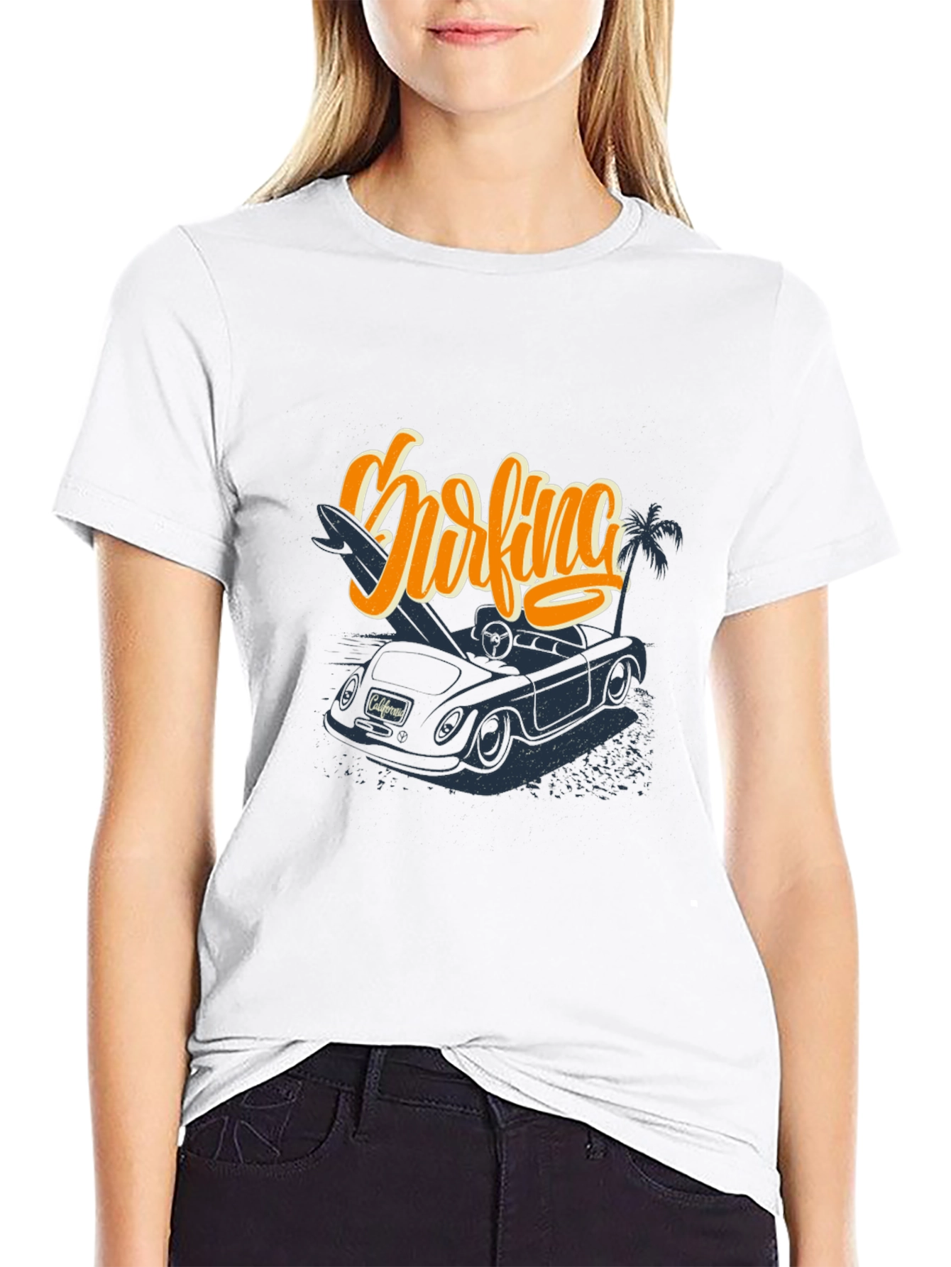 Surfing California Car Graphic T-Shirt