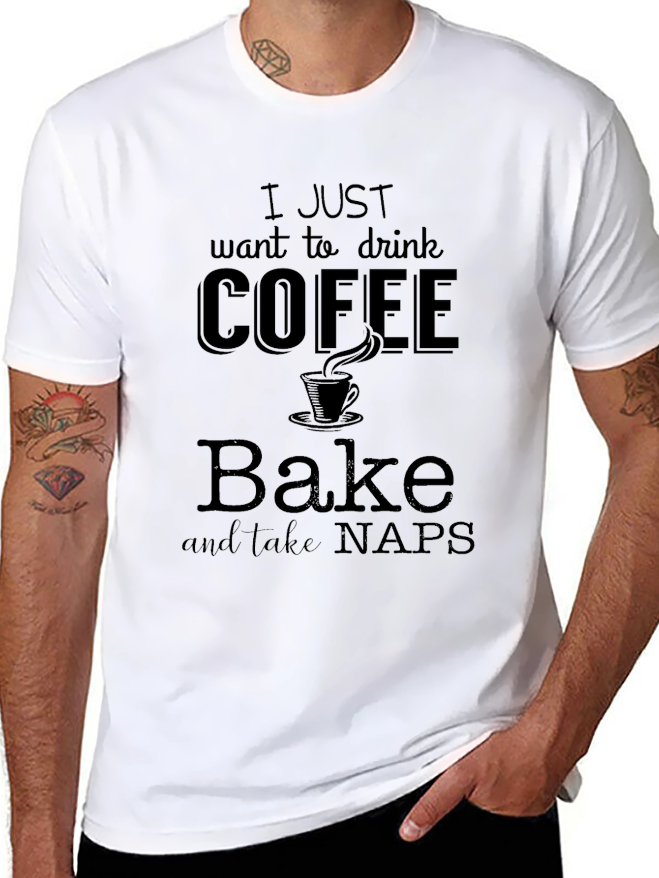 Coffee Bake Naps Graphic T-Shirt