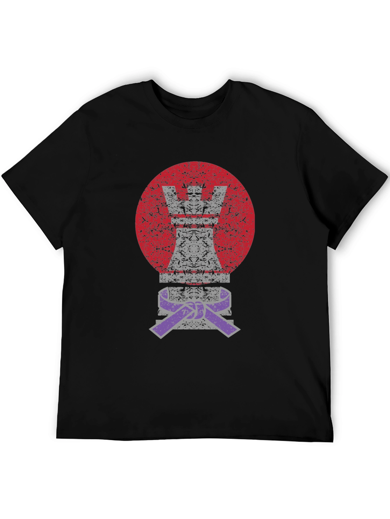Chess Rook Jiu Jitsu Purple Belt Graphic T-Shirt