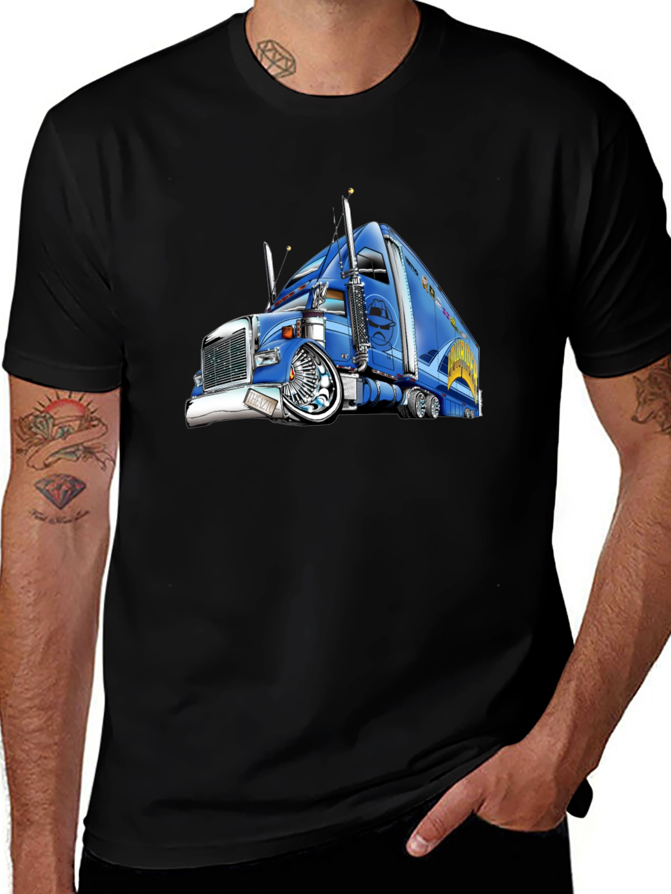 Truck Graphic T-Shirt - Black Cotton Tee