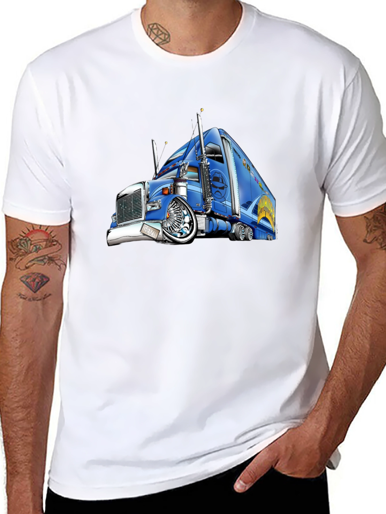 Truck Graphic T-Shirt - Black Cotton Tee