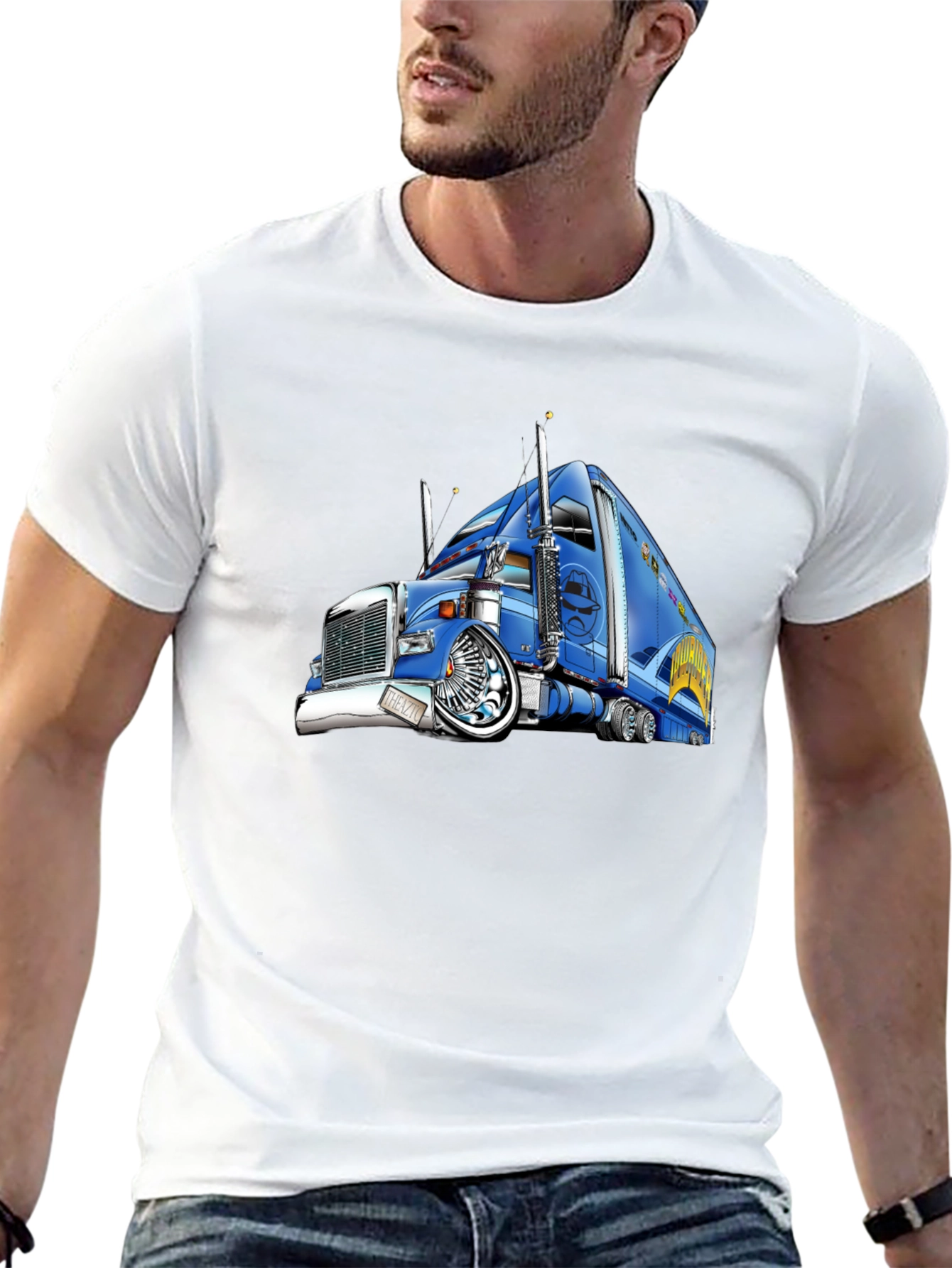 Truck Graphic T-Shirt - Black Cotton Tee