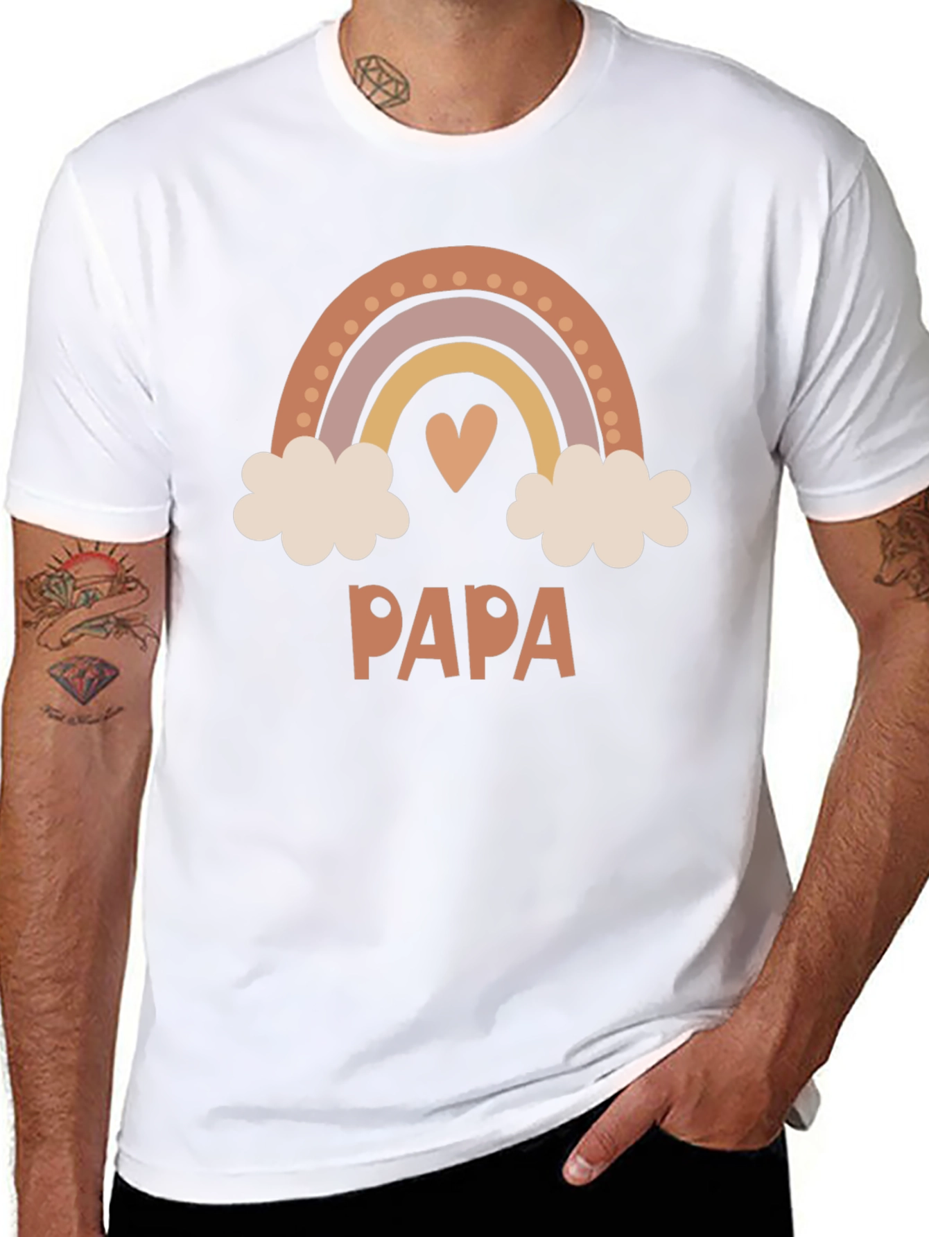 Papa Rainbow Graphic T-Shirt