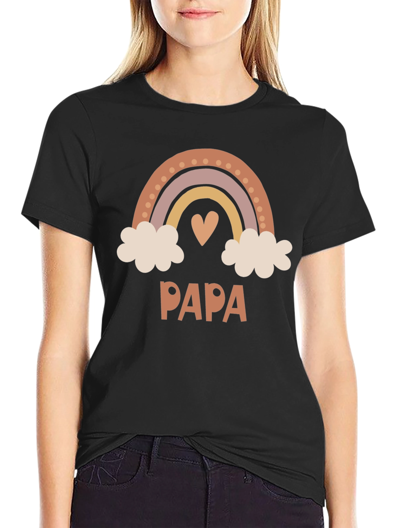 Papa Rainbow Graphic T-Shirt