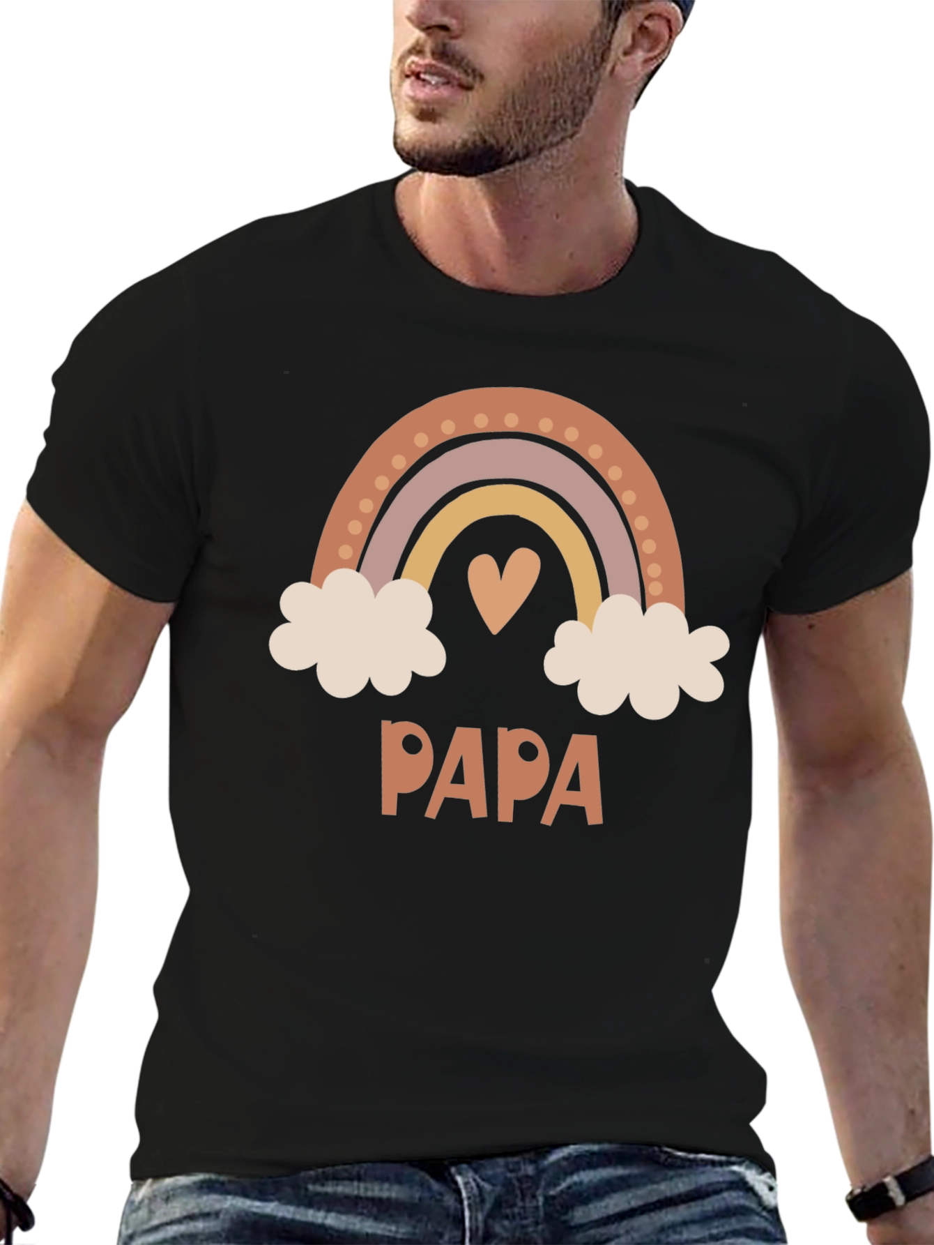 Papa Rainbow Graphic T-Shirt