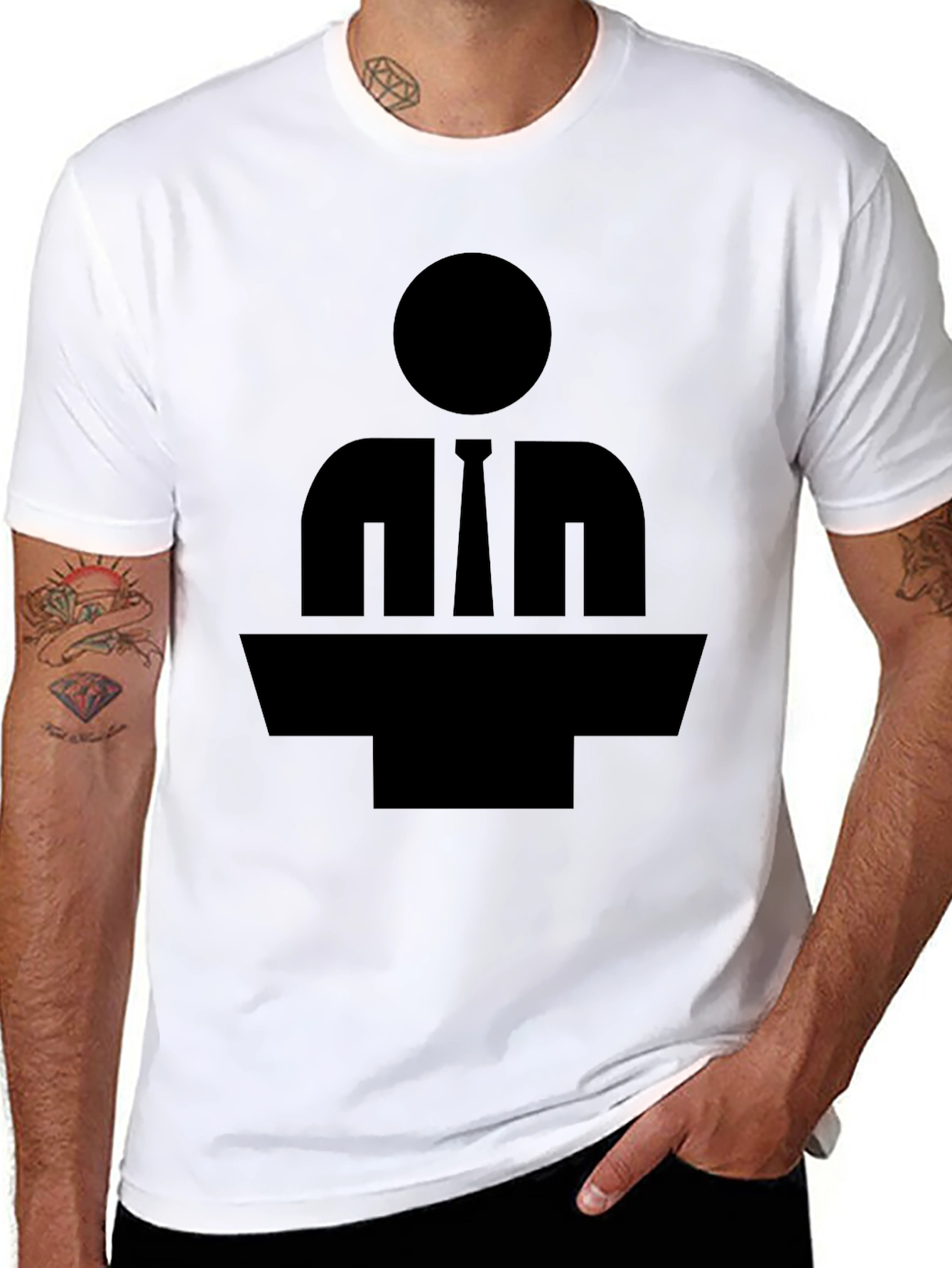 Silhouette Speaker T-Shirt - Black