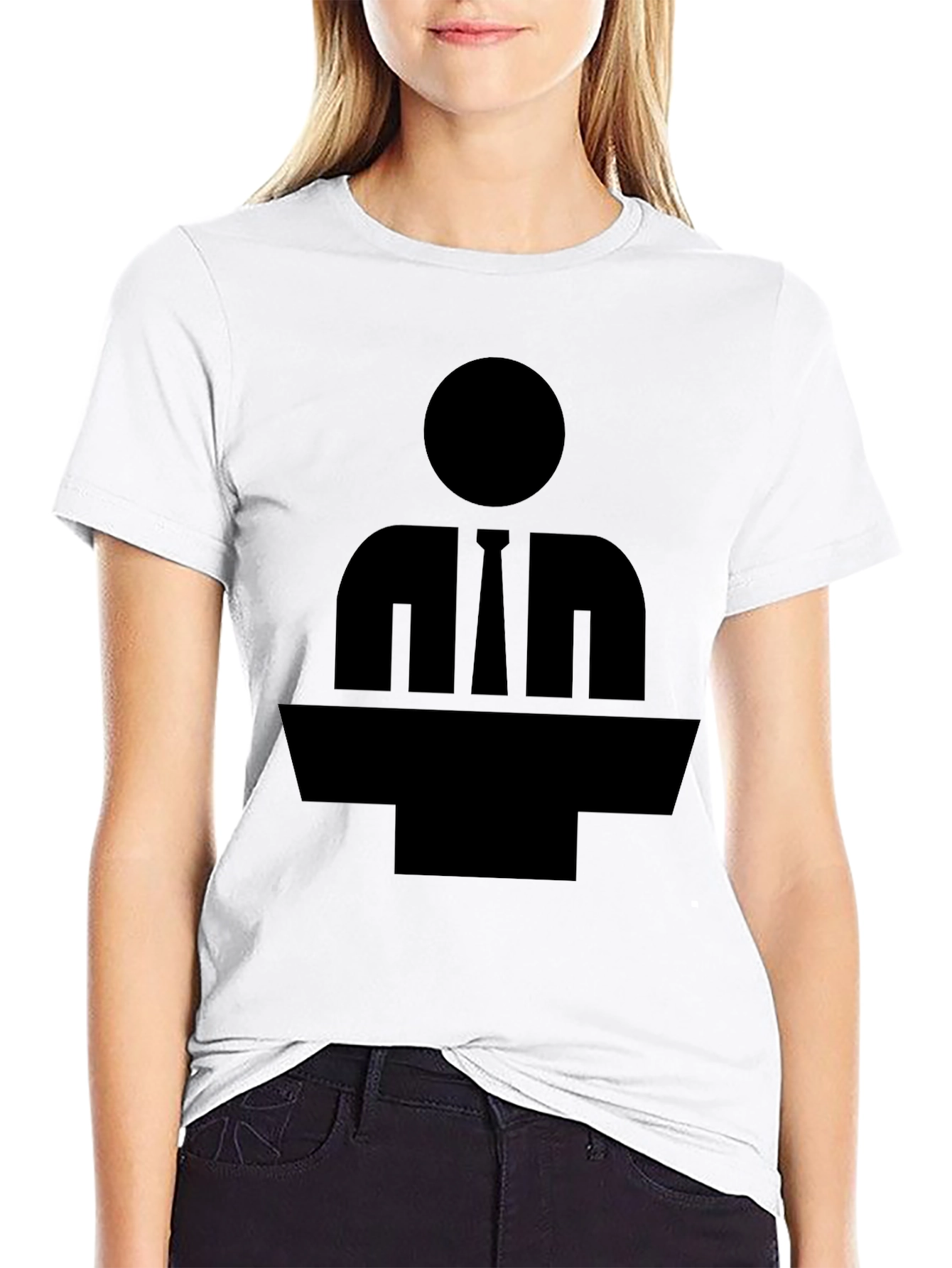 Silhouette Speaker T-Shirt - Black