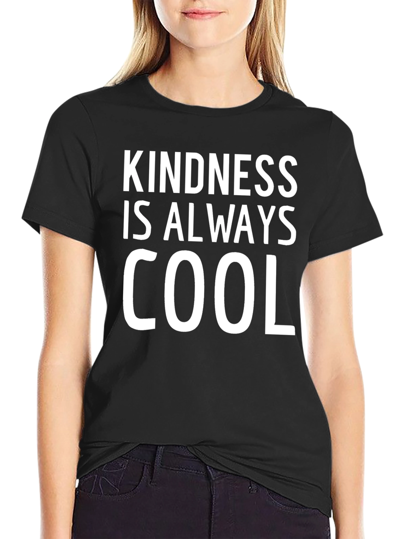 Kindness Is Always Cool Graphic Tee - Black