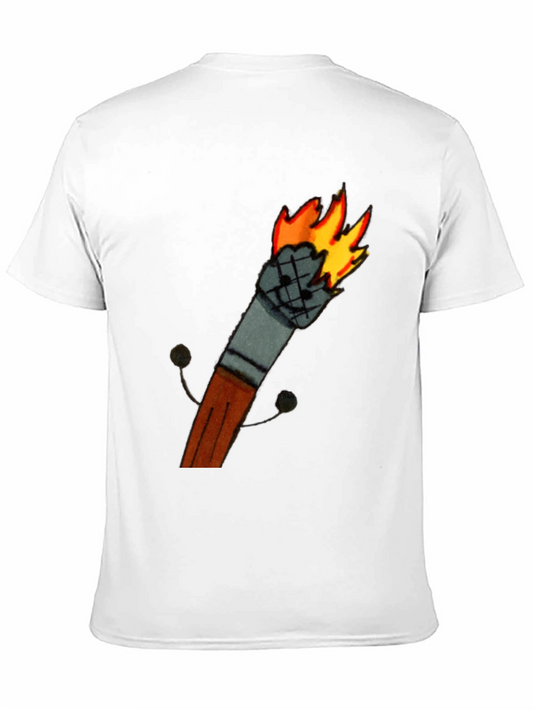 Funny Matchstick Cartoon Graphic T-Shirt