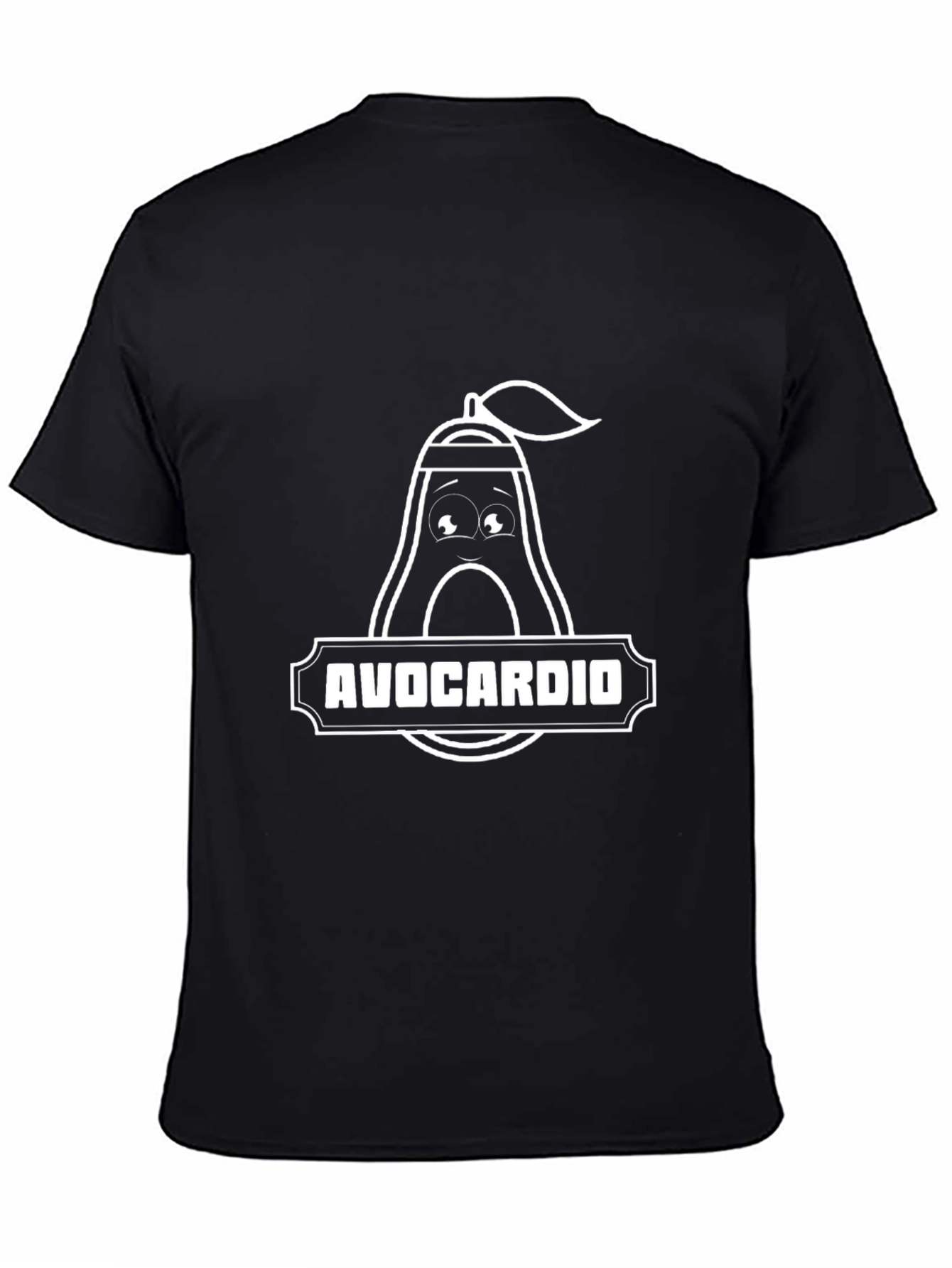 Avocardio Black T-Shirt - Fitness Avocado Graphic Tee