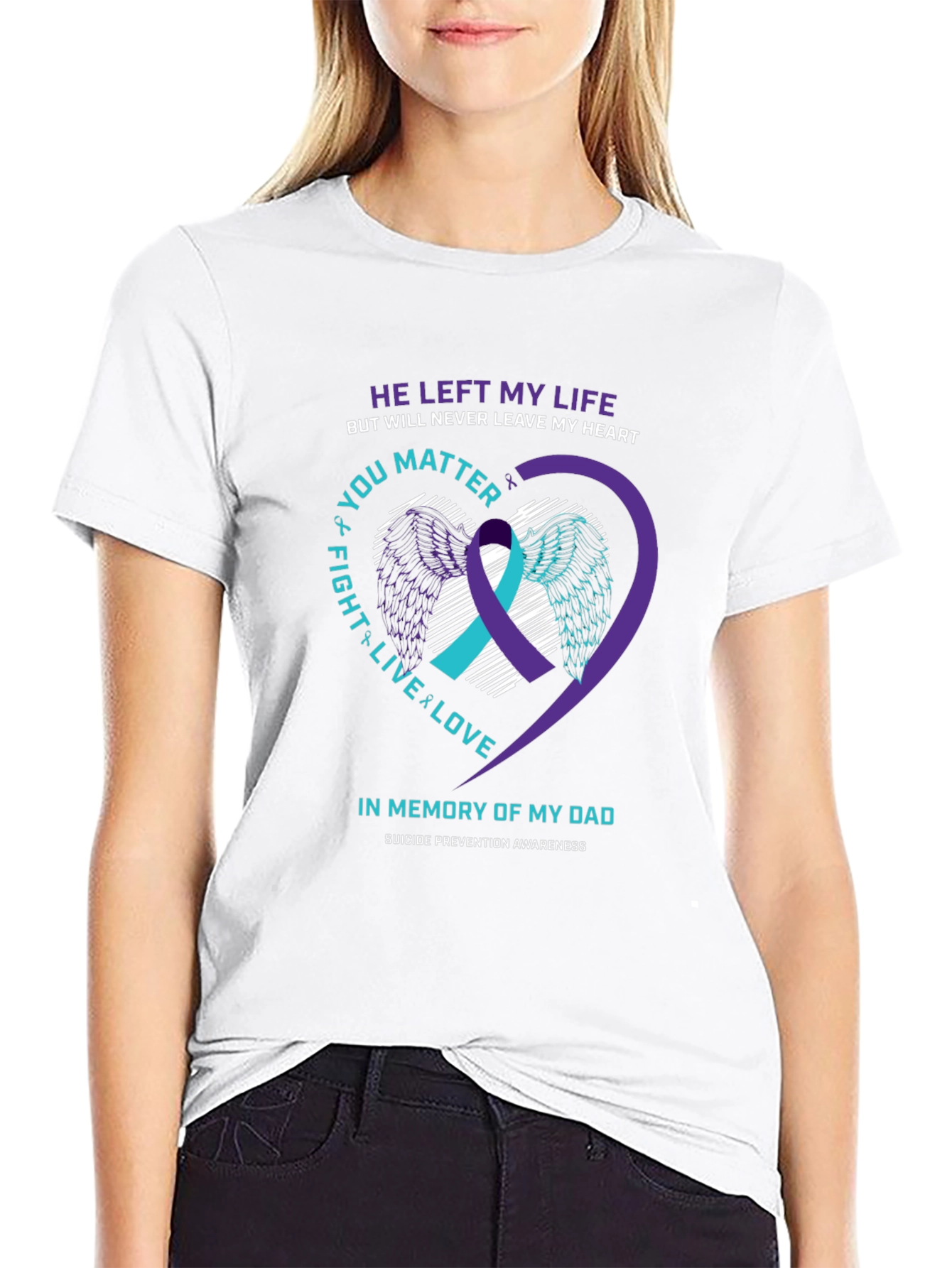 In Memory of Dad Suicide Awareness T-Shirt
