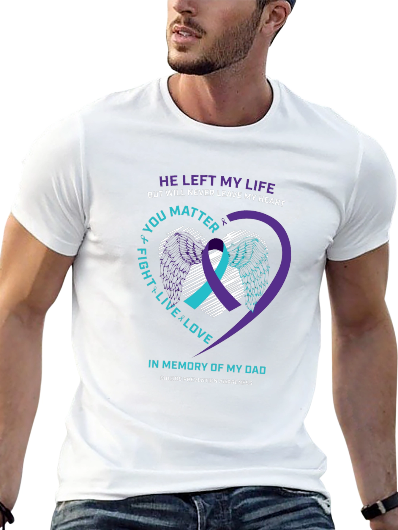 In Memory of Dad Suicide Awareness T-Shirt