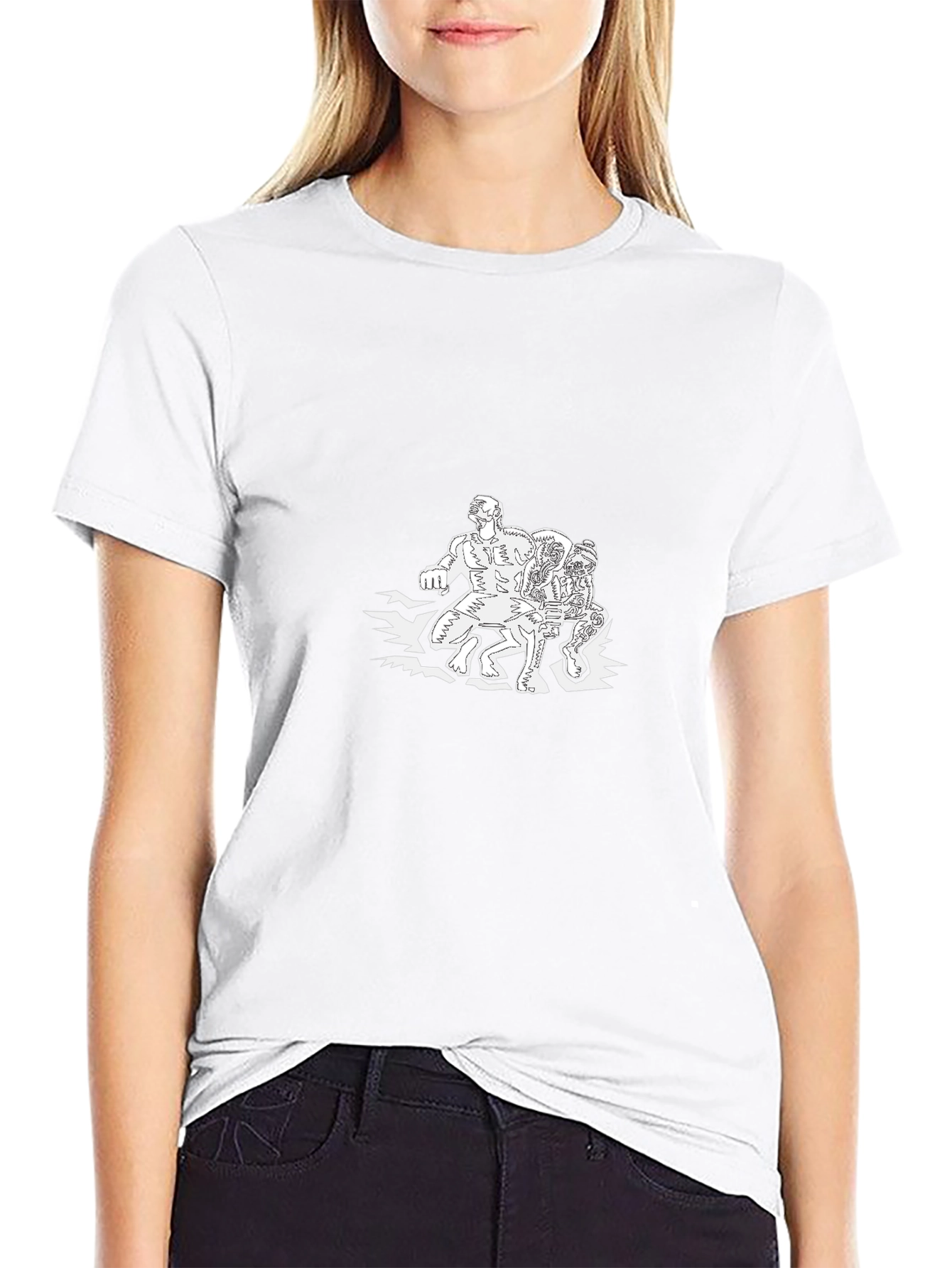 Graphic Tee: Cartoon Figures