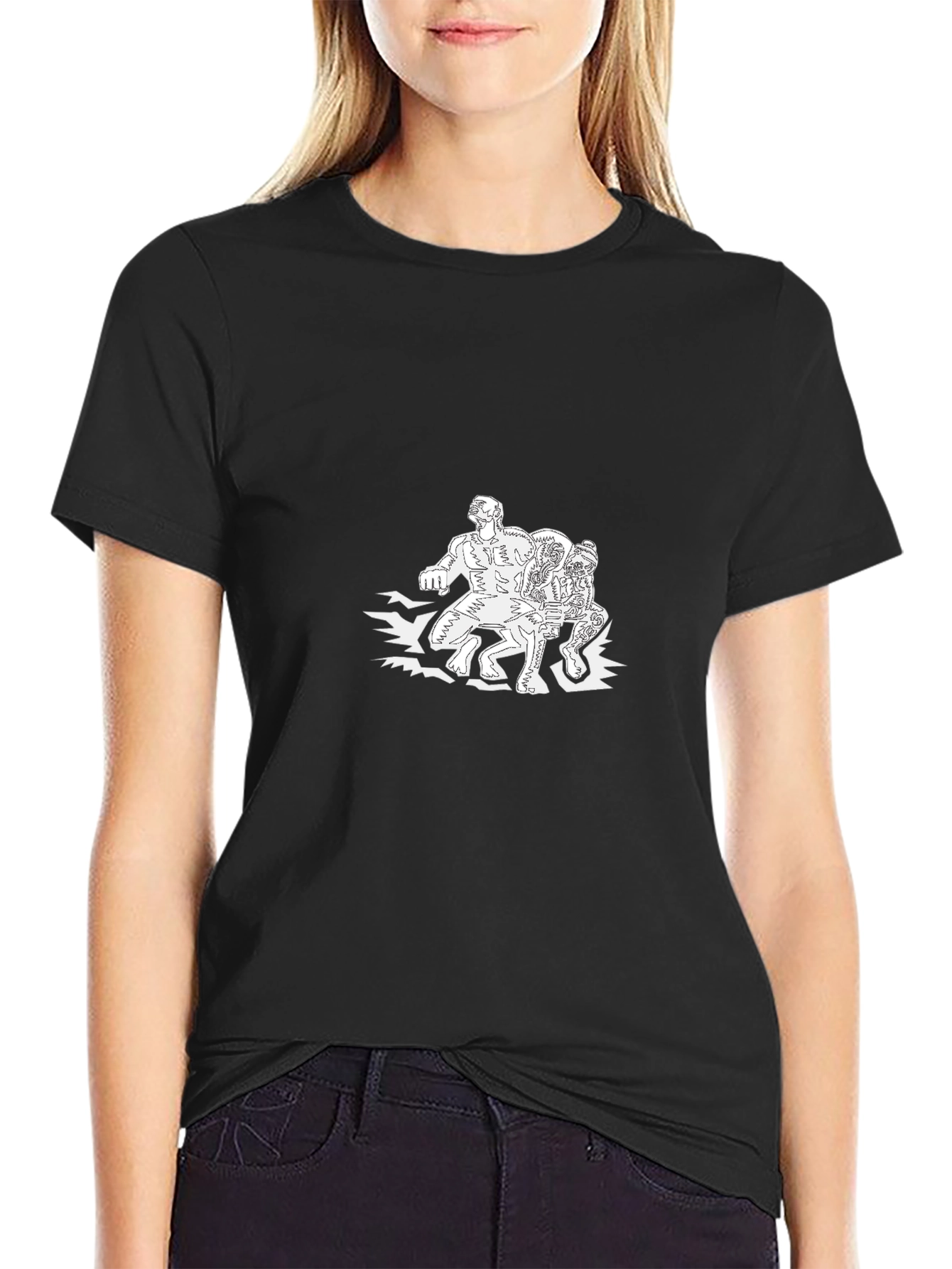 Graphic Tee: Cartoon Figures