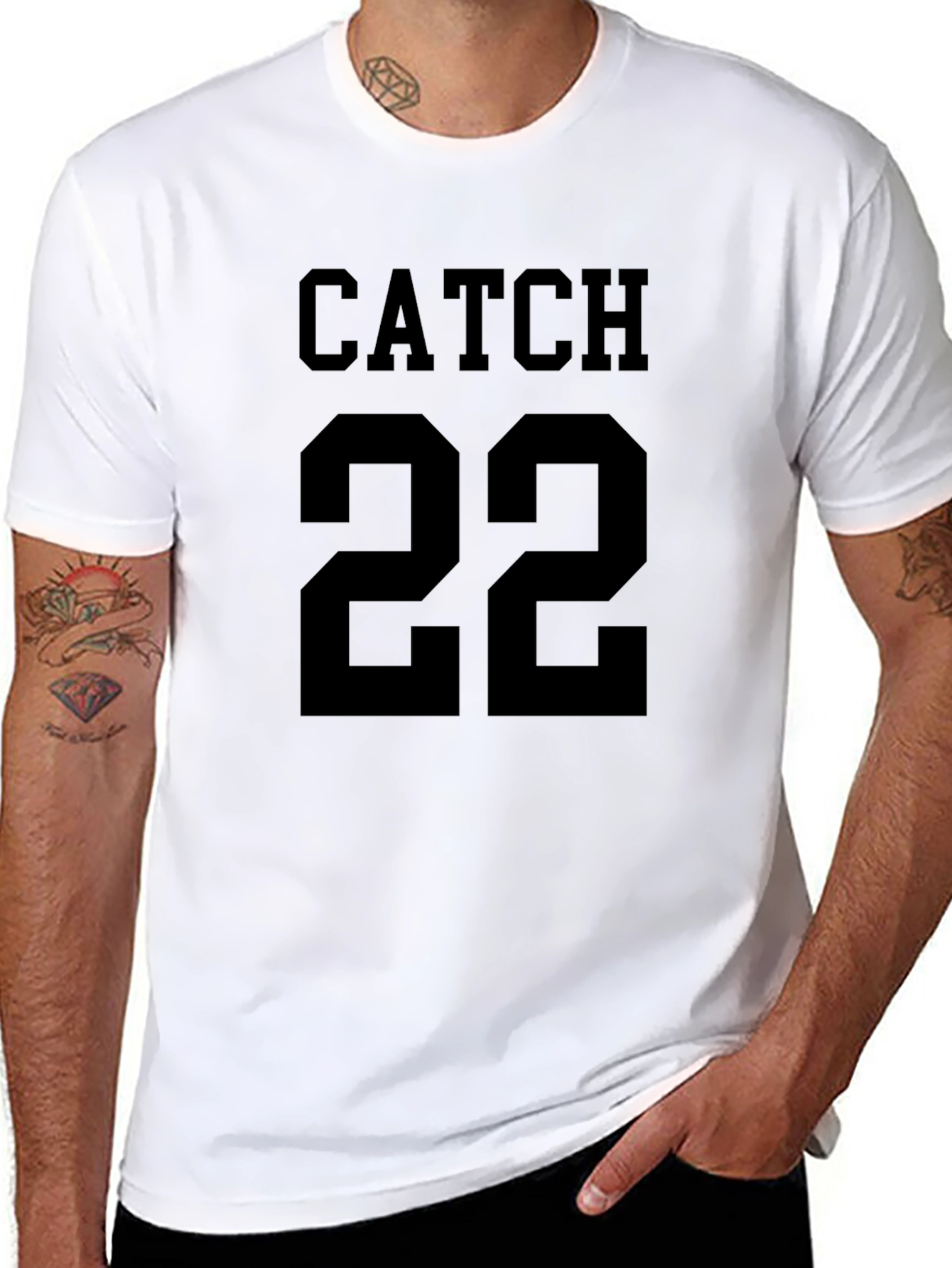 Catch 22 Graphic Print Black T-Shirt