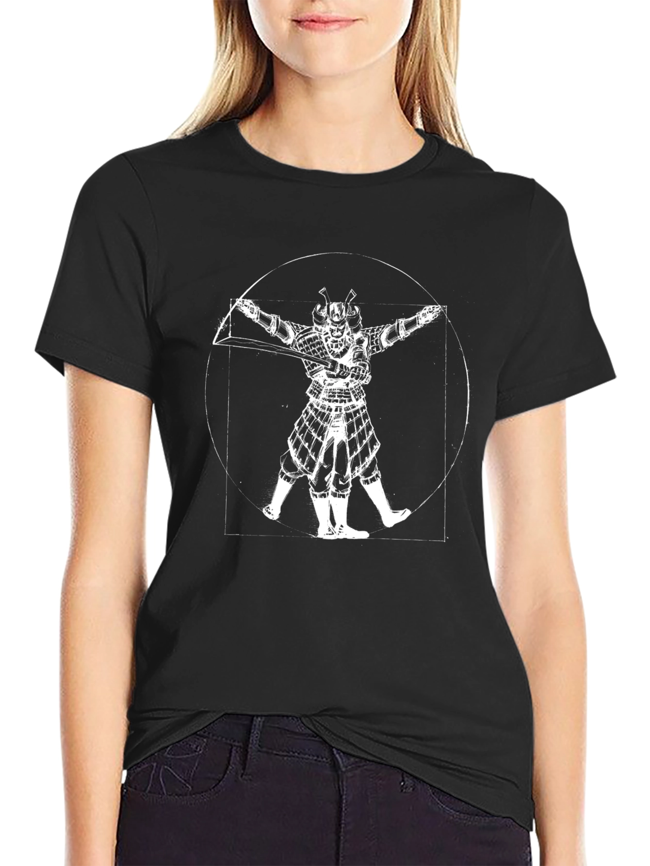 Samurai Vitruvian Man Graphic Tee