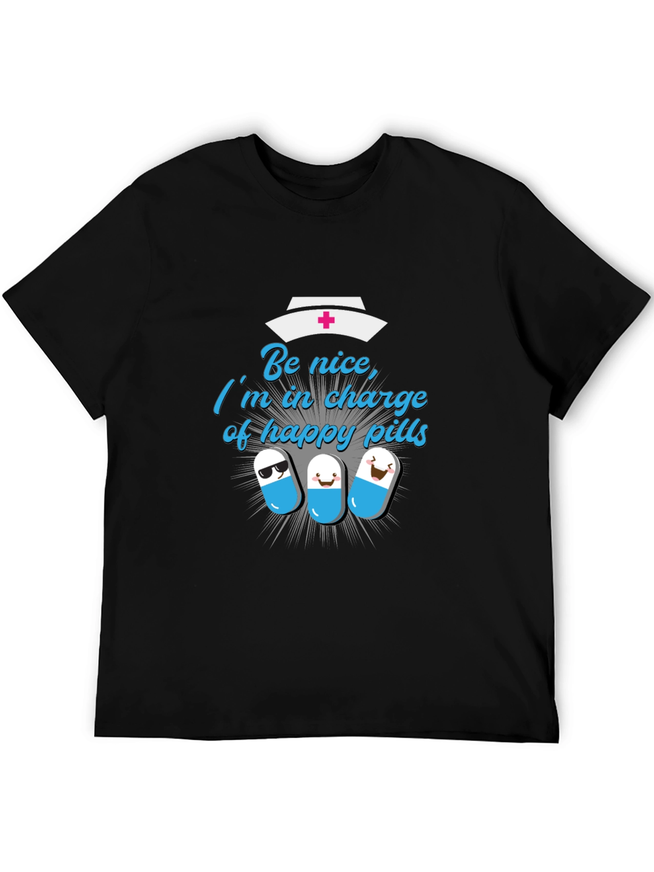 Be Nice Happy Pills Graphic T-Shirt