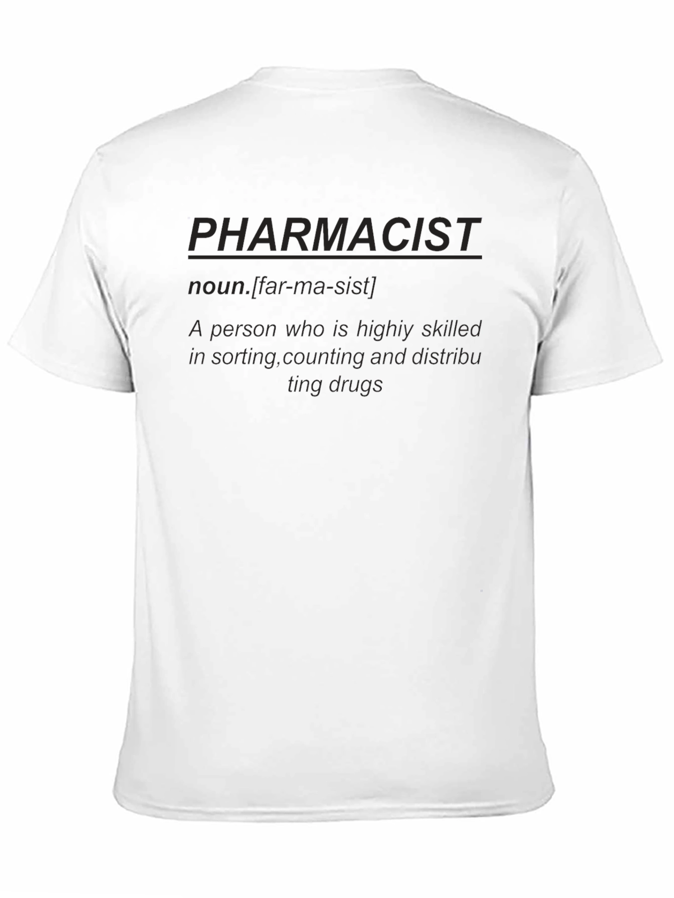 Pharmacist Definition Black Graphic T-Shirt