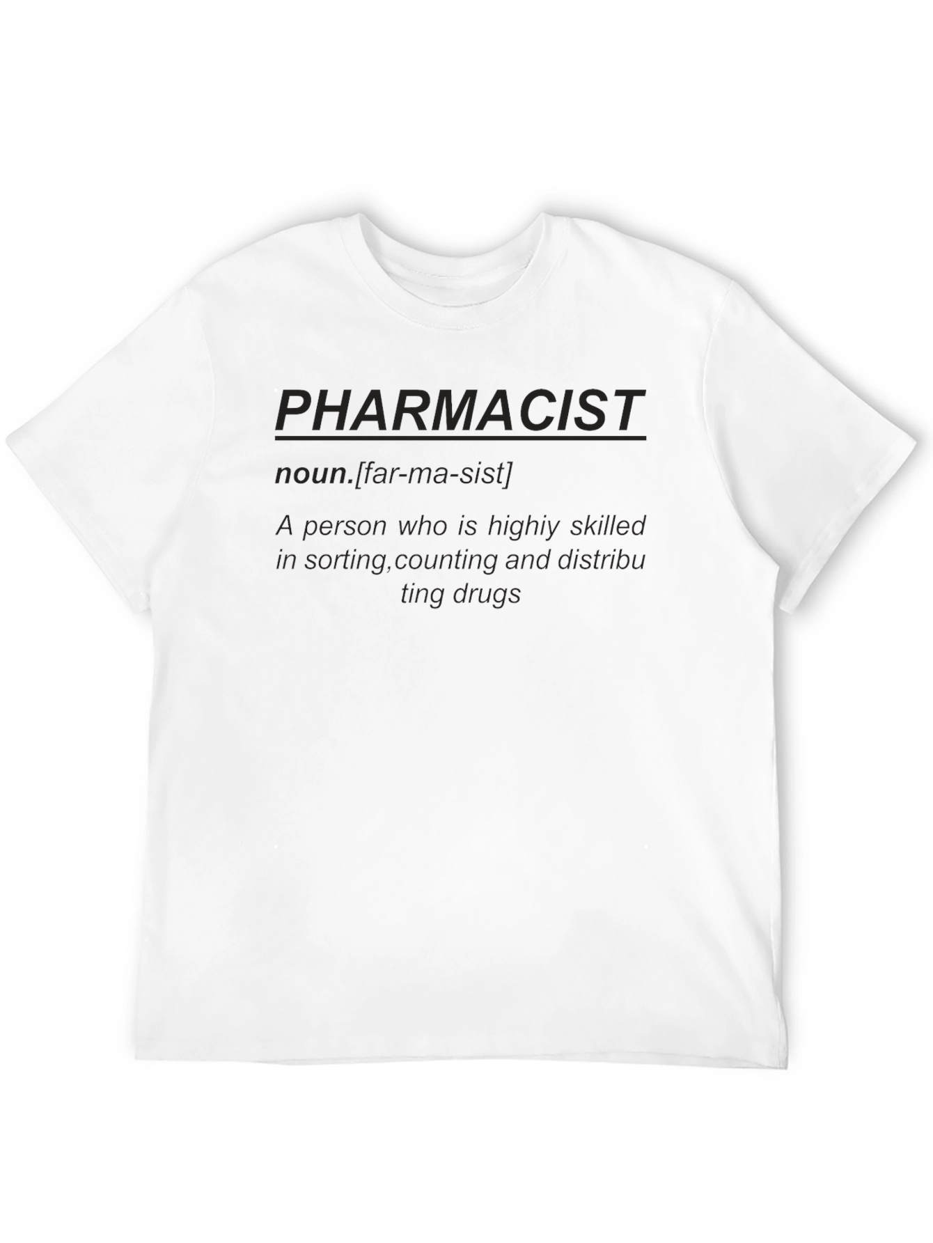 Pharmacist Definition Black Graphic T-Shirt