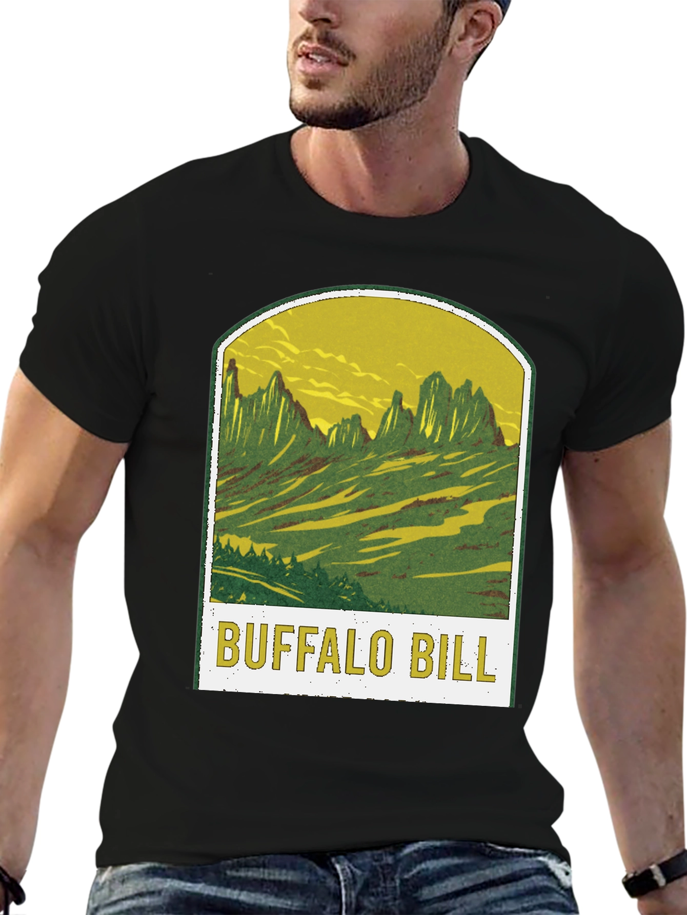 Buffalo Bill Graphic Tee - Black Cotton T-Shirt
