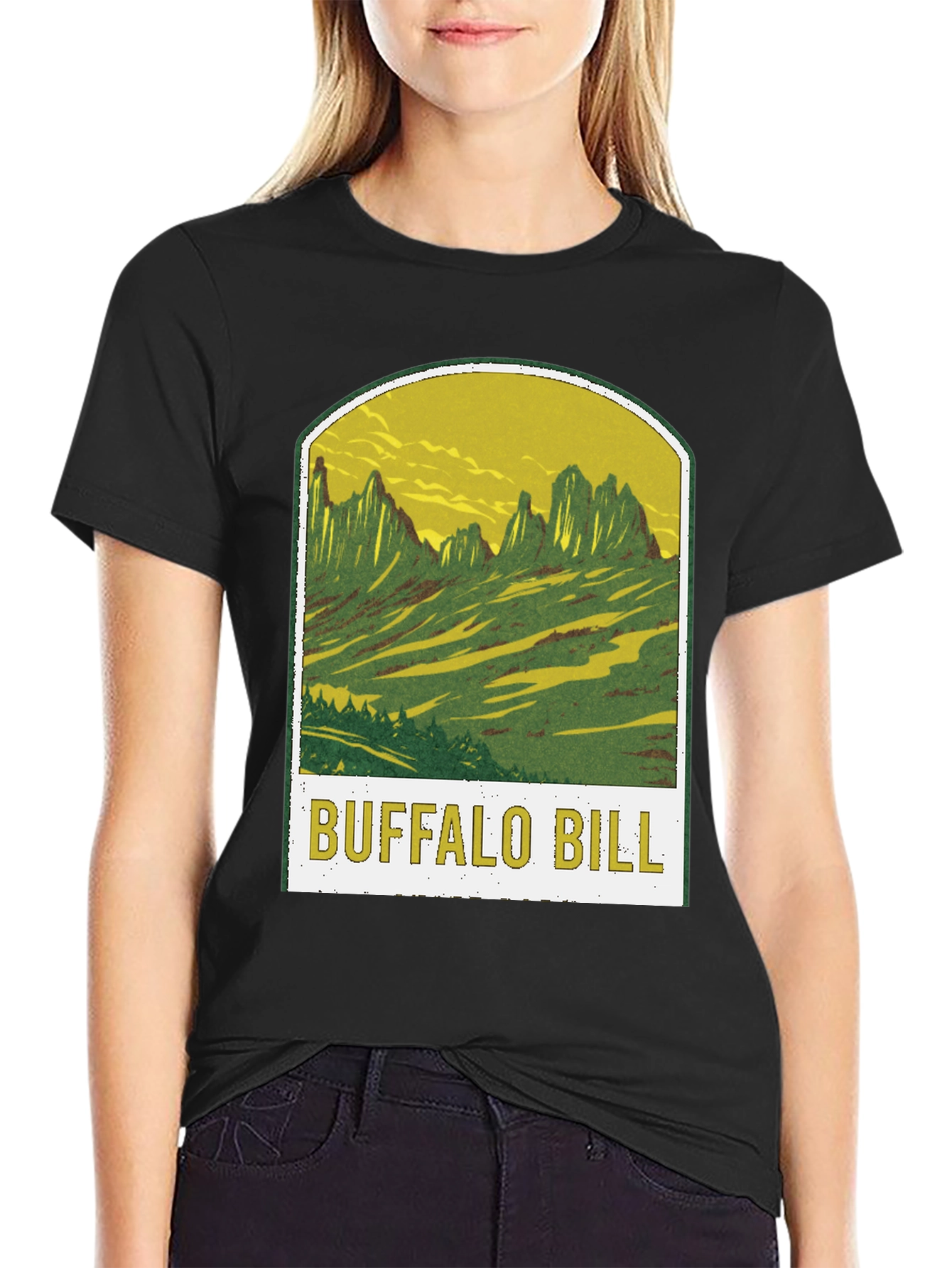 Buffalo Bill Graphic Tee - Black Cotton T-Shirt