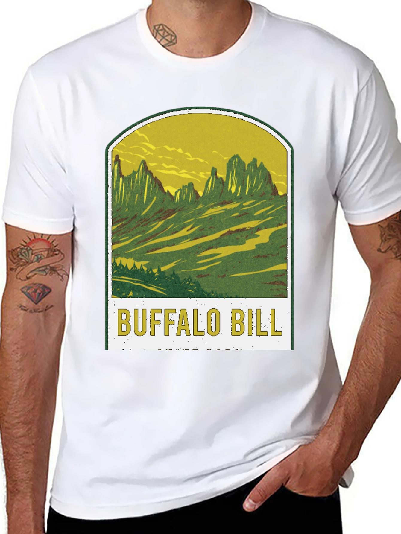 Buffalo Bill Graphic Tee - Black Cotton T-Shirt