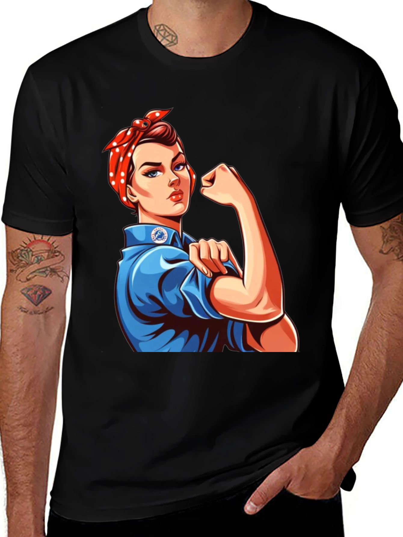 Rosie Riveter Graphic Tee - Empowering Womens T-Shirt