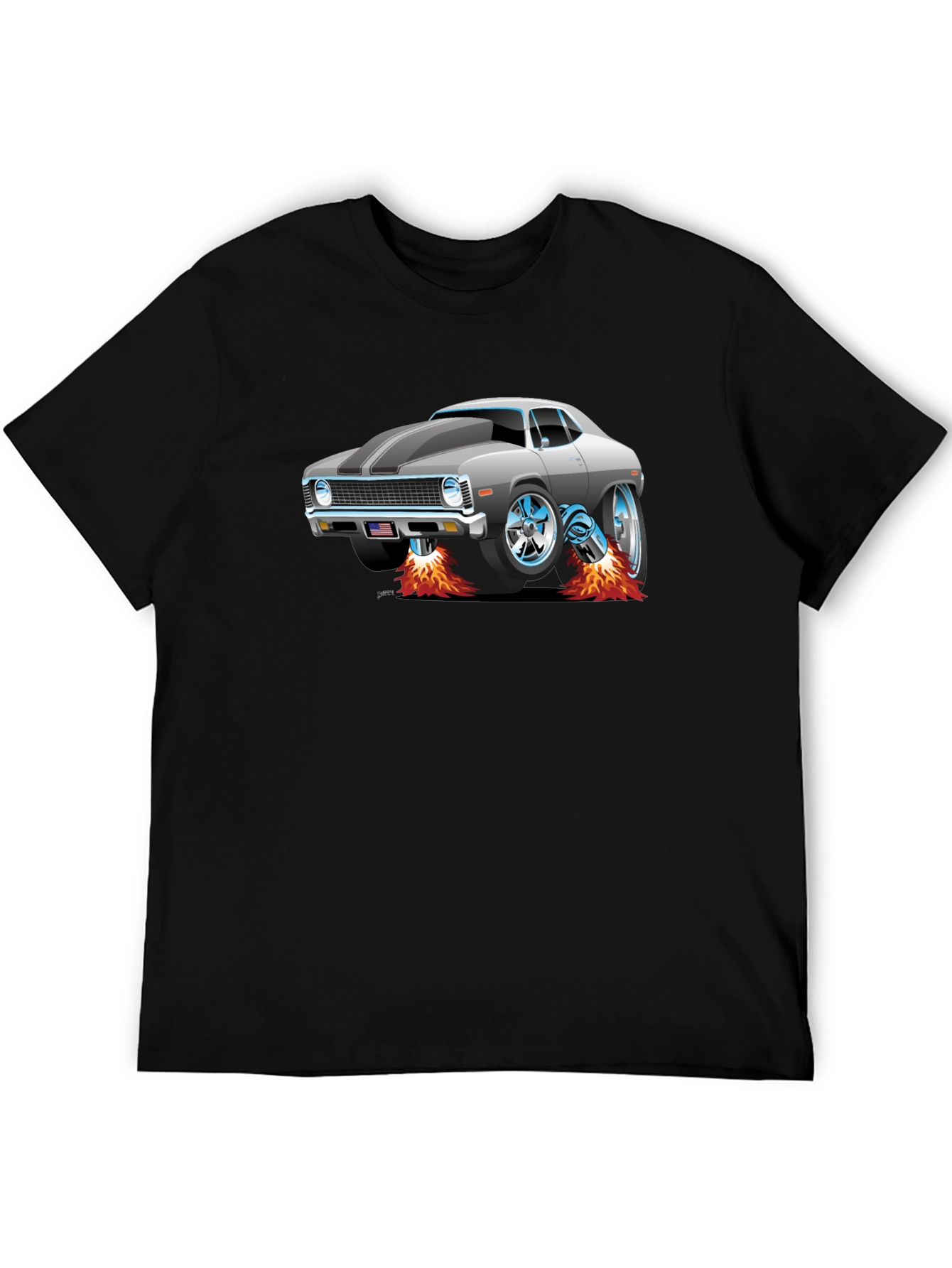 Cartoon Car Graphic T-Shirt