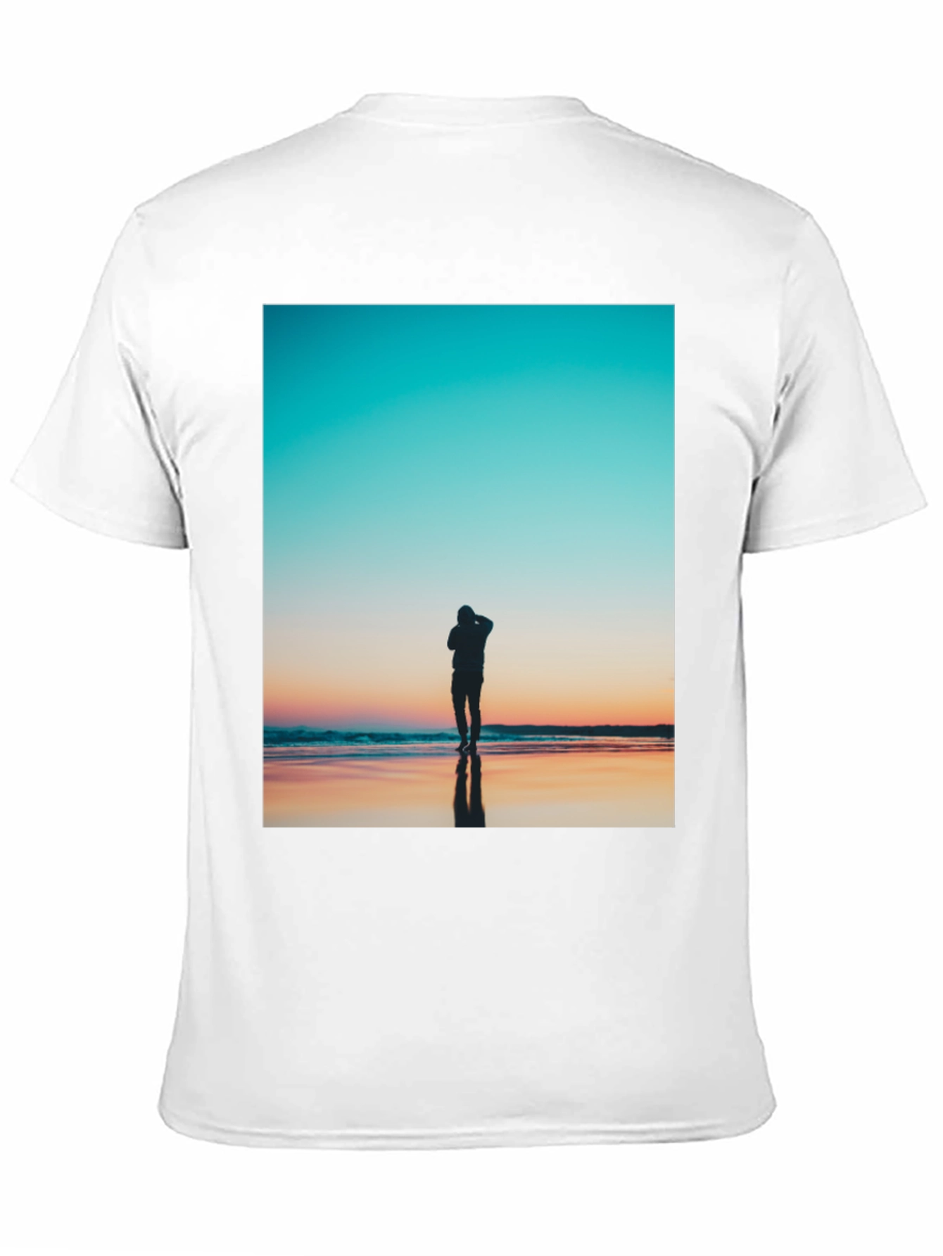Sunset Silhouette Graphic Tee - Black
