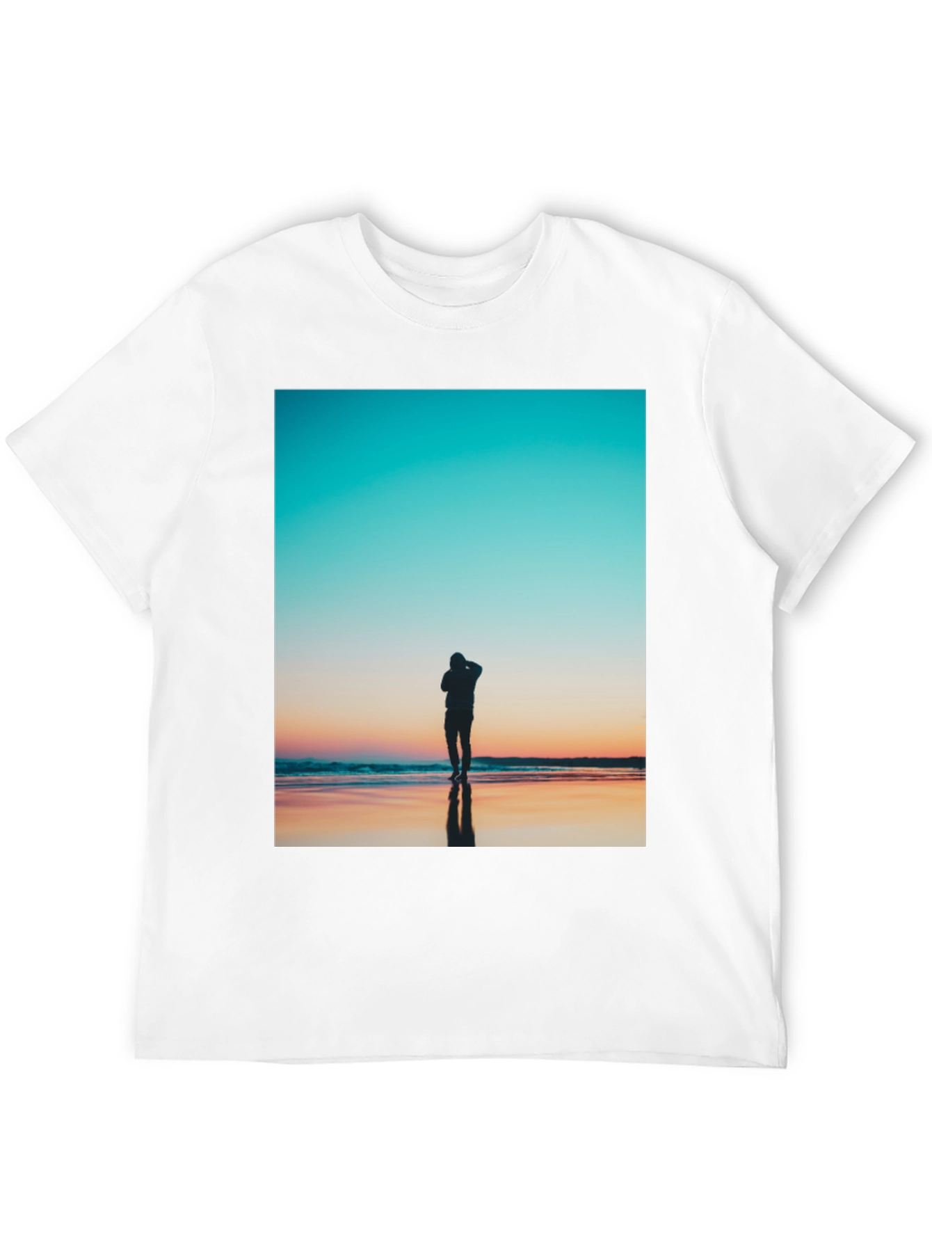 Sunset Silhouette Graphic Tee - Black
