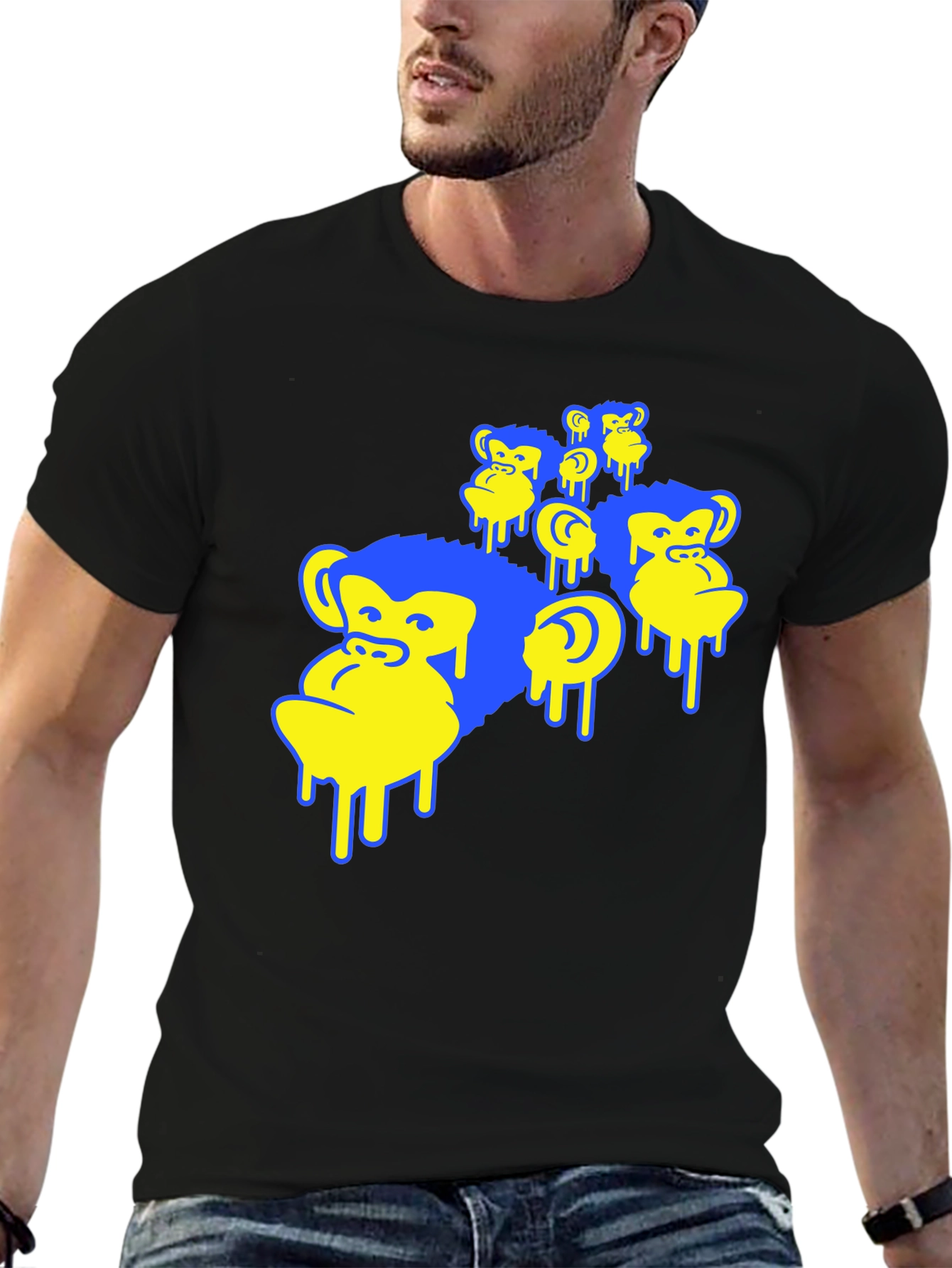 Monkey Drip Graphic Tee - Modern Streetwear