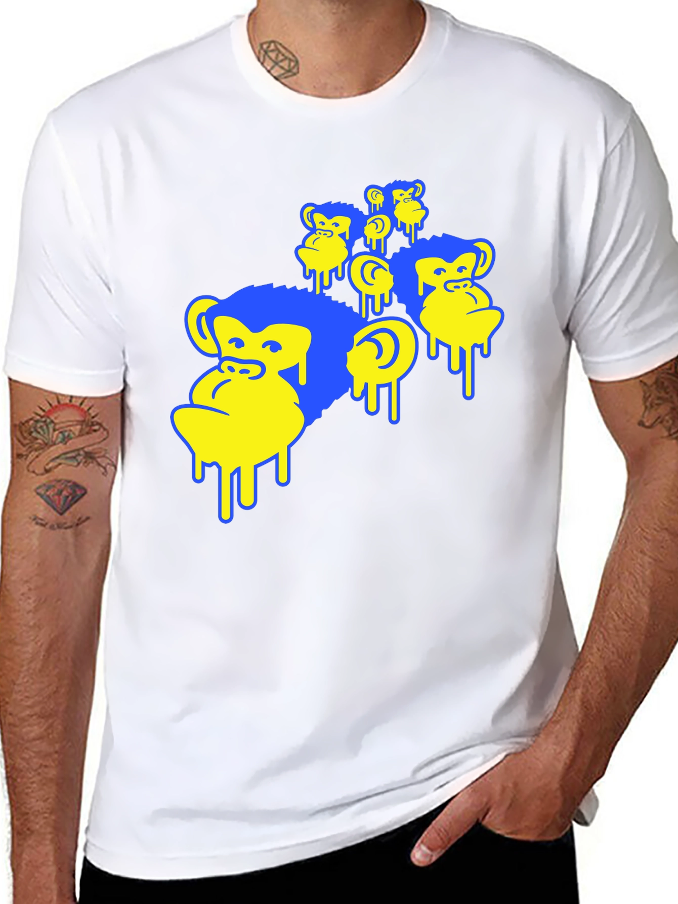 Monkey Drip Graphic Tee - Modern Streetwear