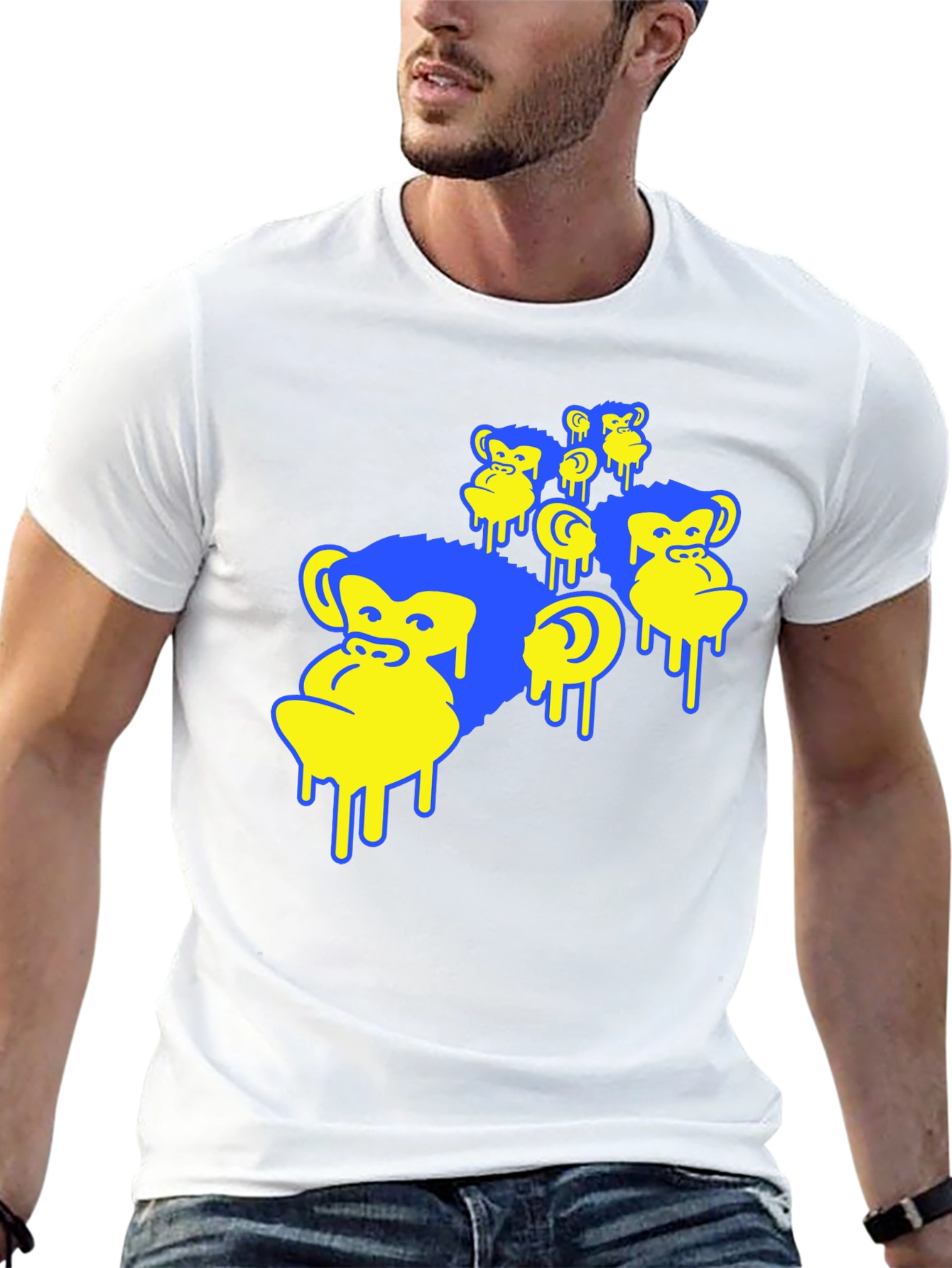 Monkey Drip Graphic Tee - Modern Streetwear