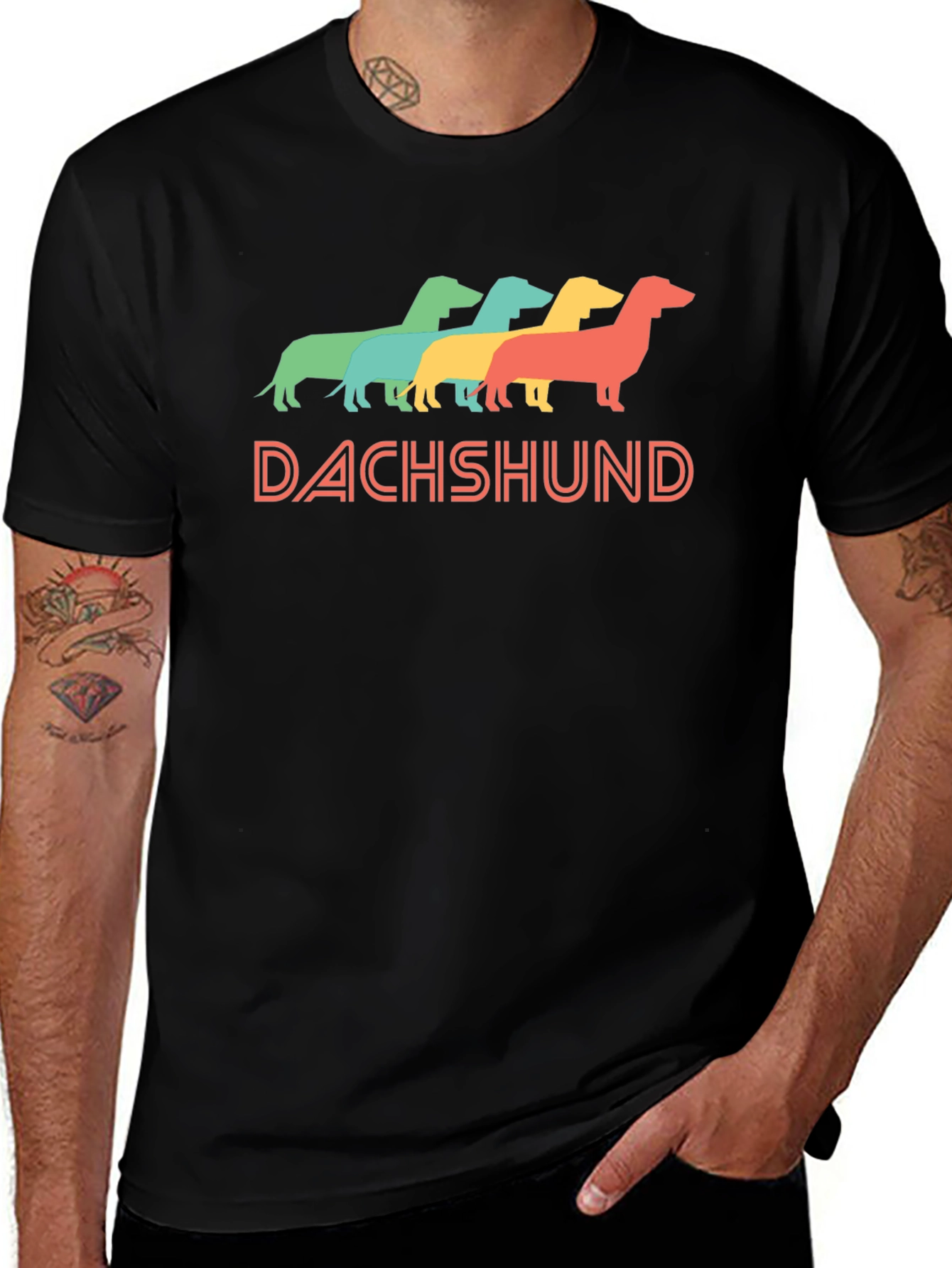 Retro Dachshund Graphic Tee - Comfort Fit