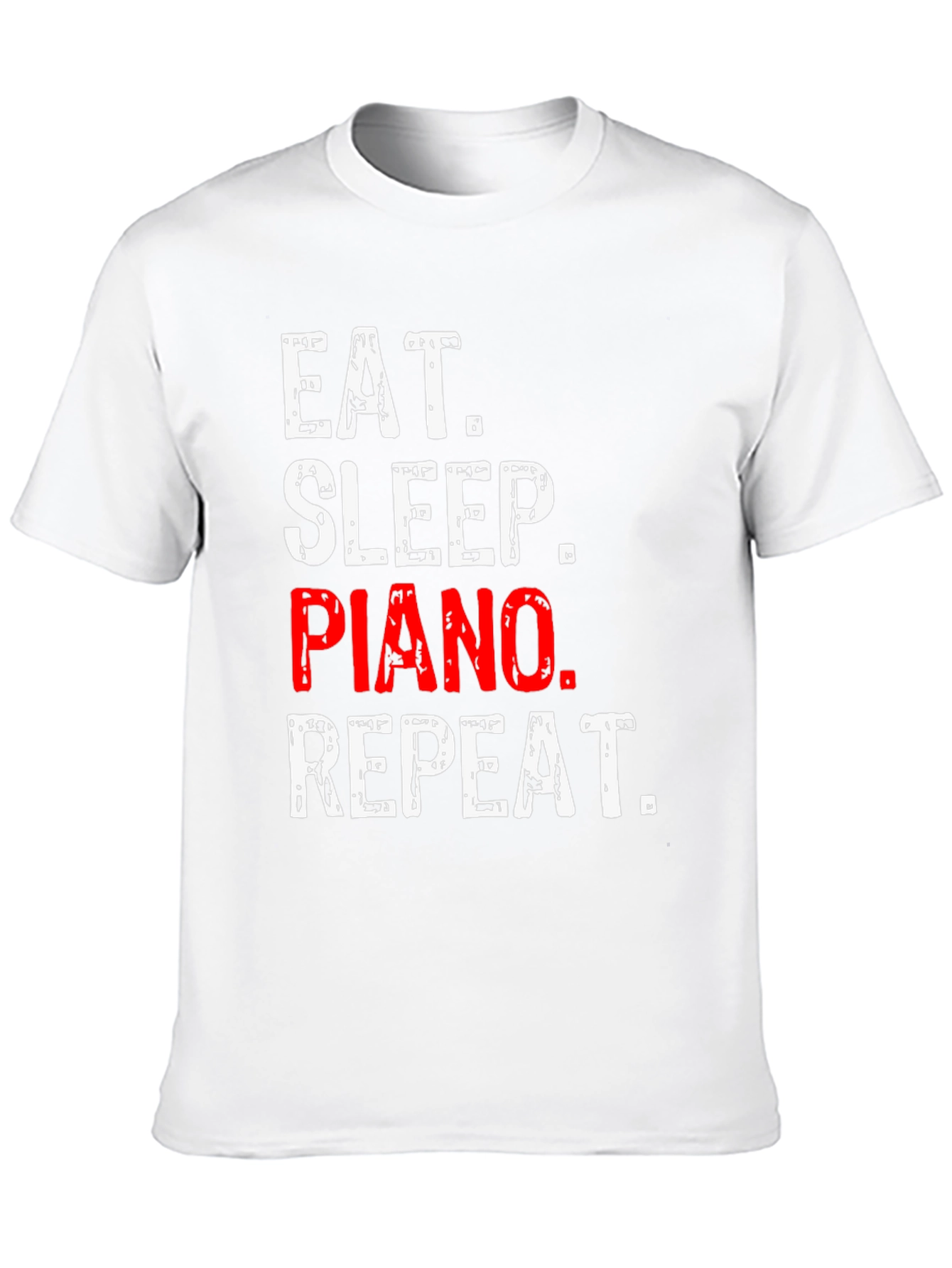 Eat Sleep Piano Repeat Black T-Shirt
