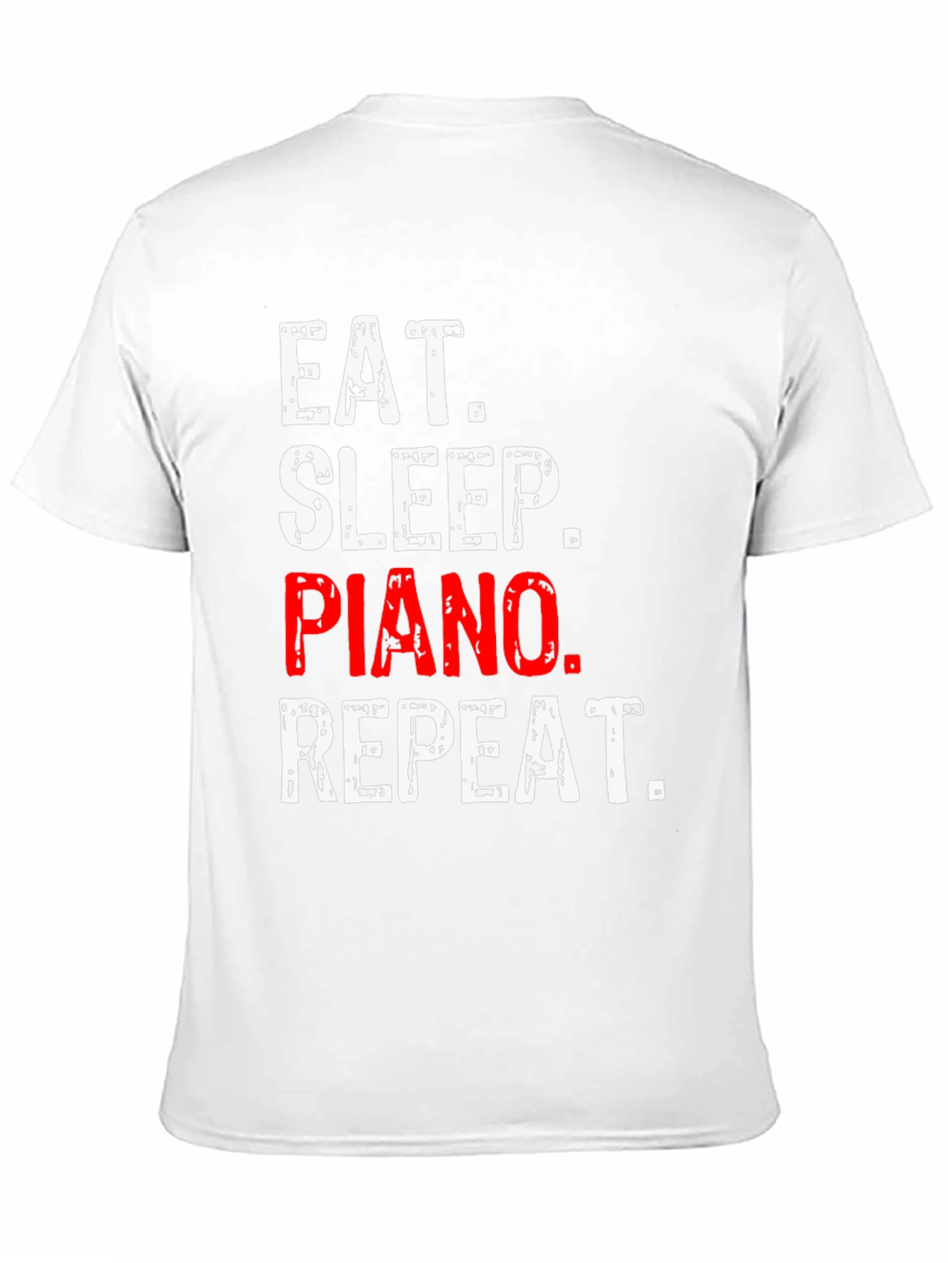 Eat Sleep Piano Repeat Black T-Shirt