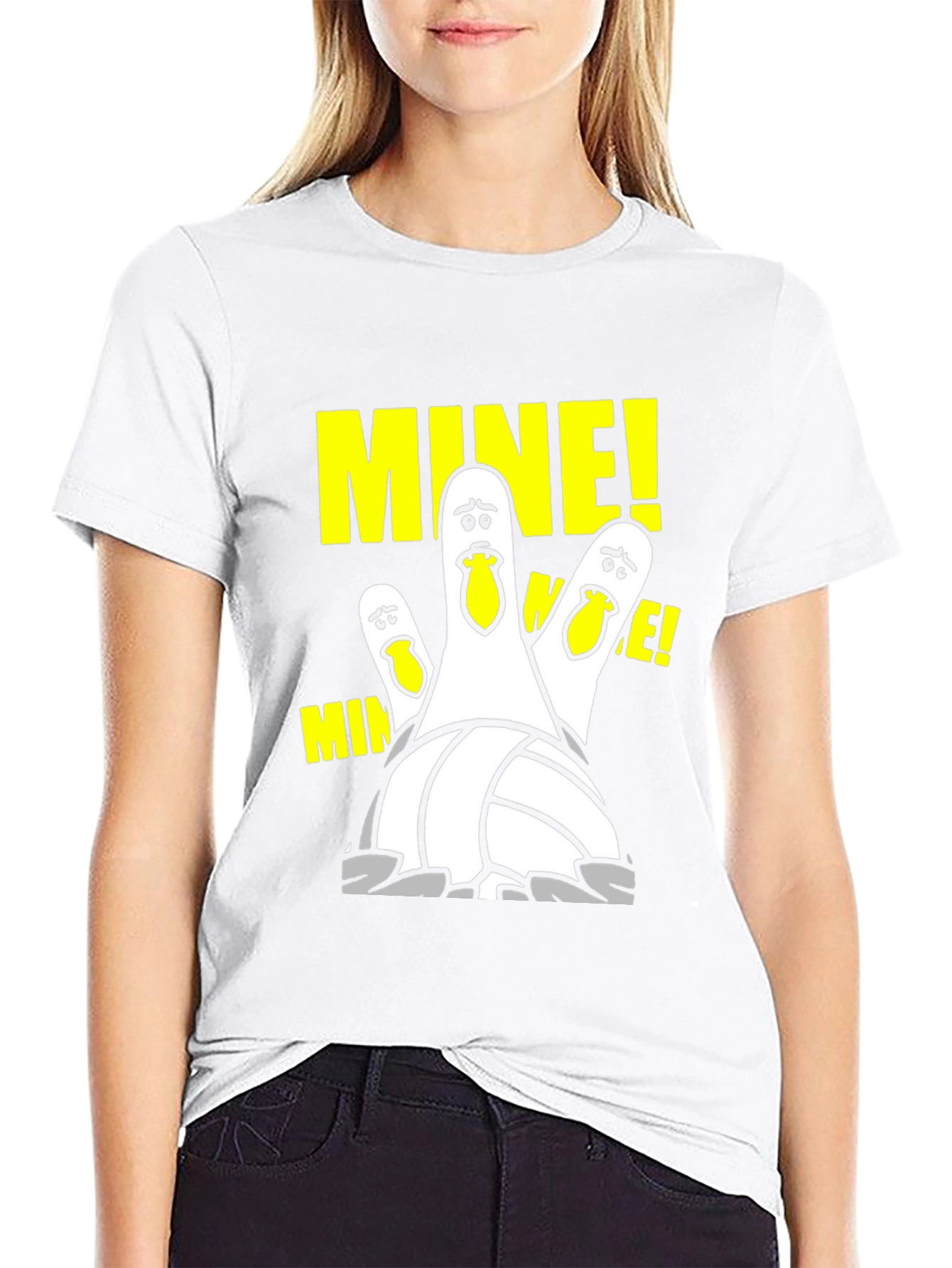 MINE! Volleyball Seagull Graphic T-Shirt