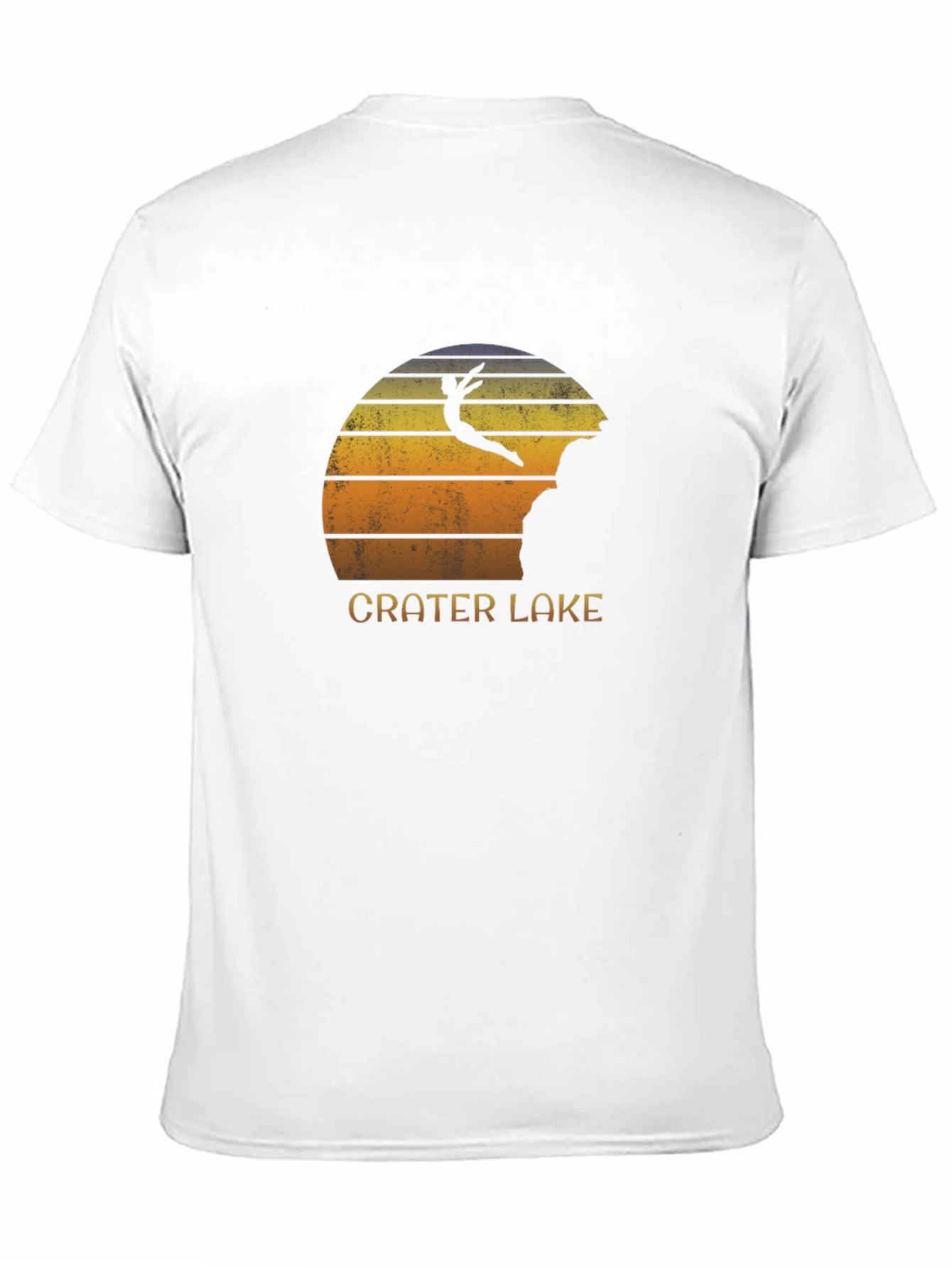Crater Lake Jumper Retro Graphic Tee - Black