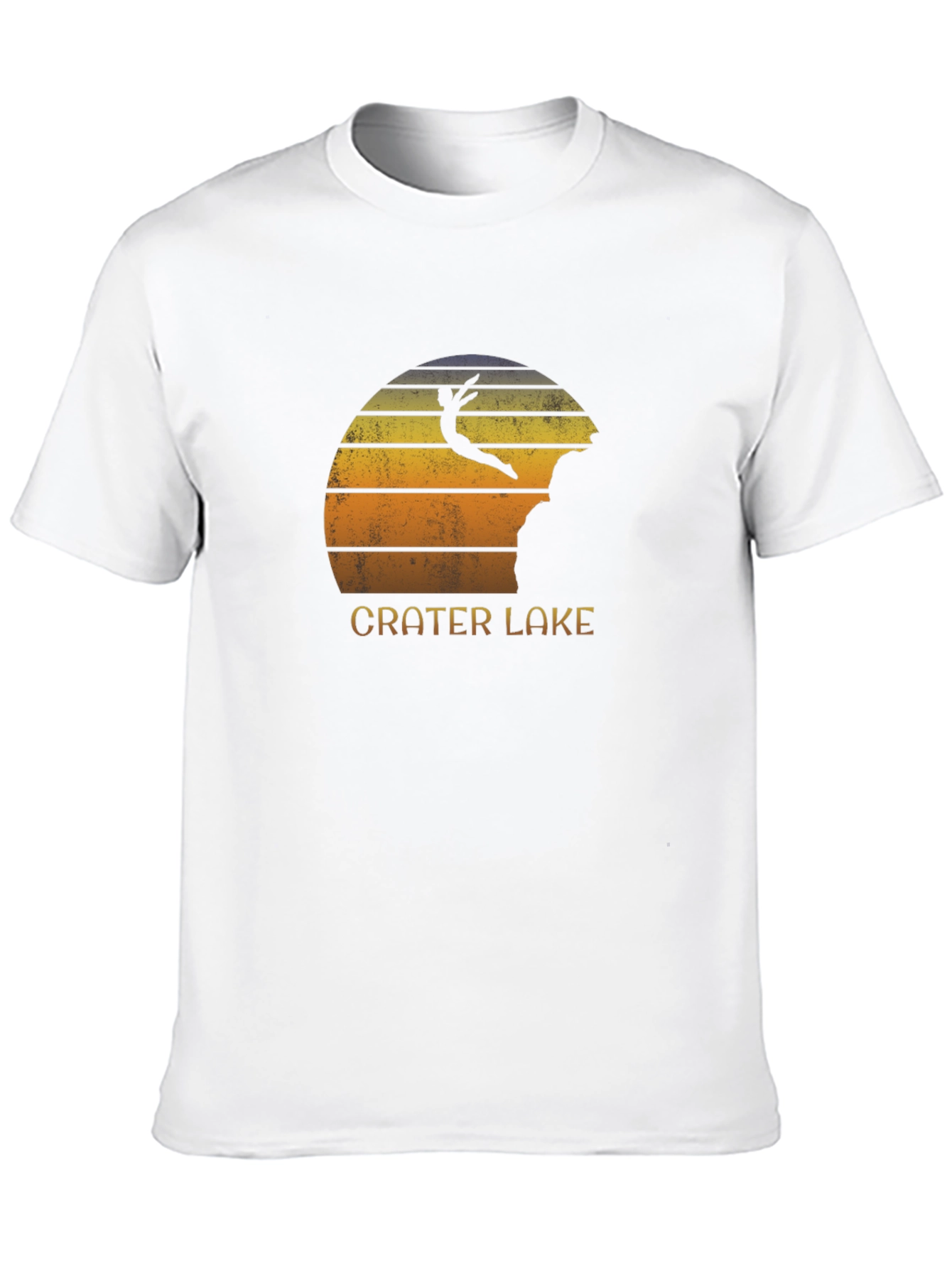 Crater Lake Jumper Retro Graphic Tee - Black
