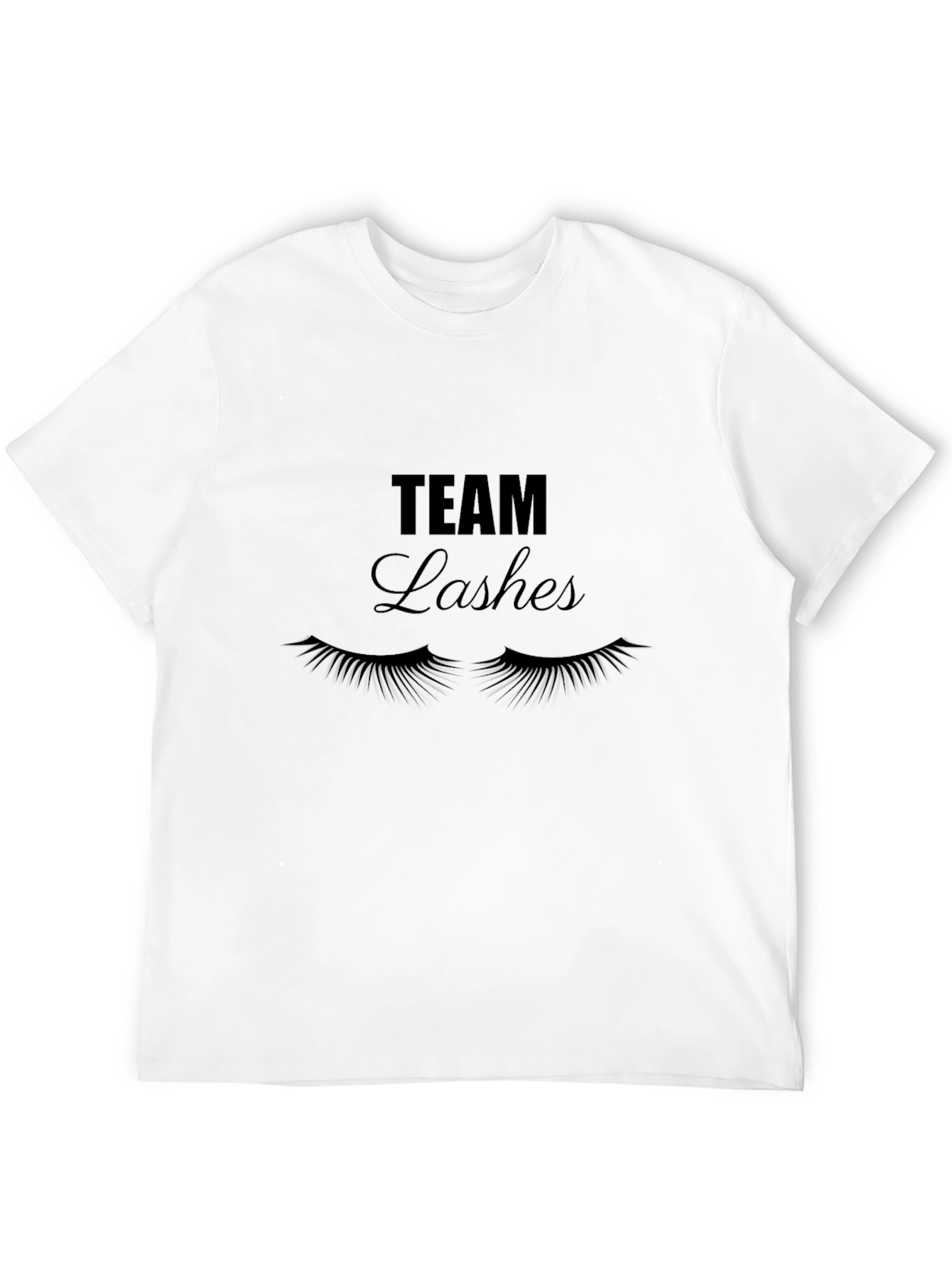 Team Lashes Graphic Tee - Trendy Eyelash Design