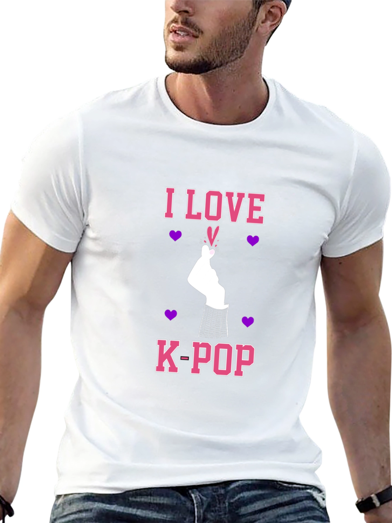 I Love K-Pop Black Graphic Tee