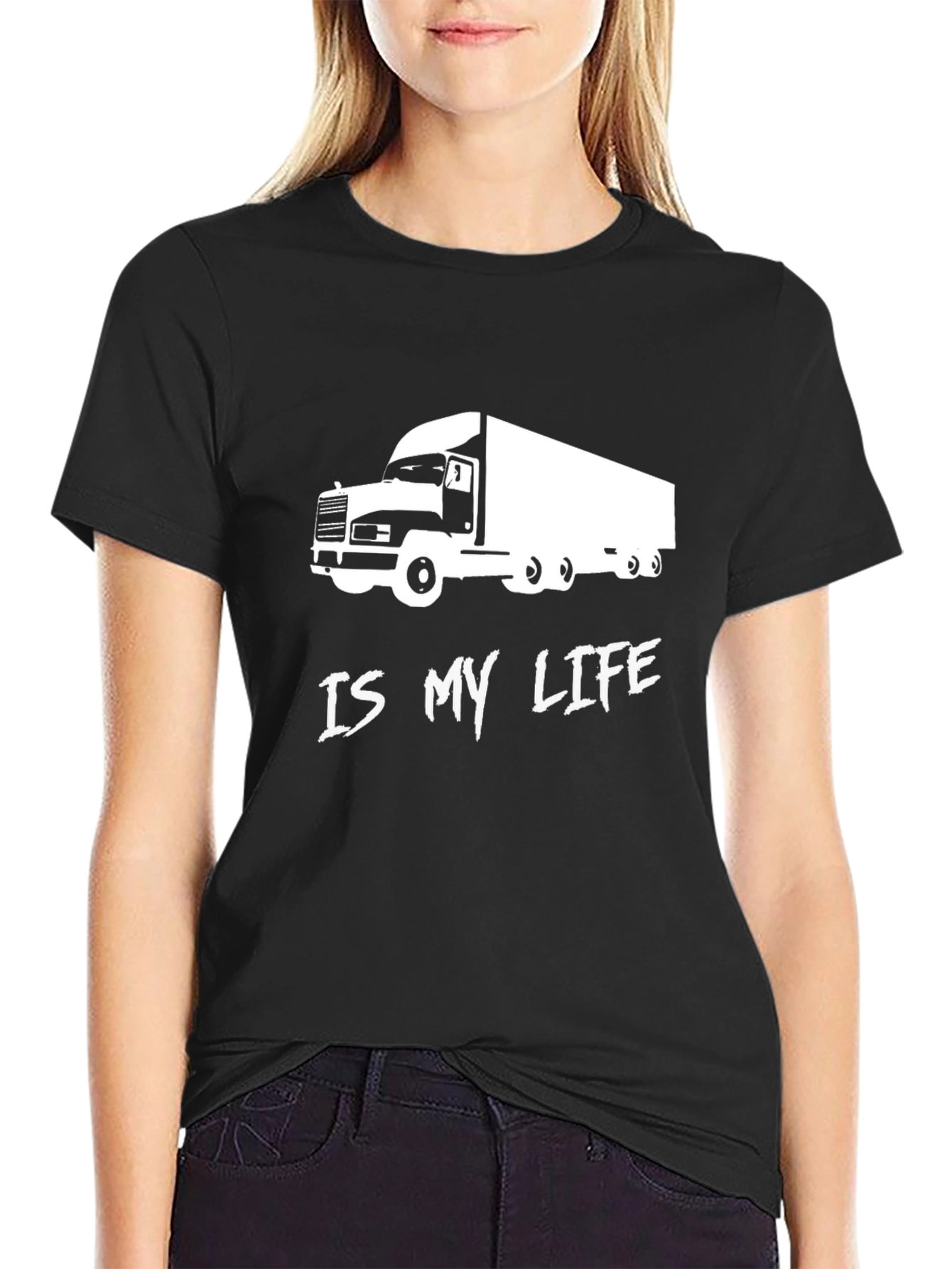 Trucker Life T-Shirt - Black Graphic Tee