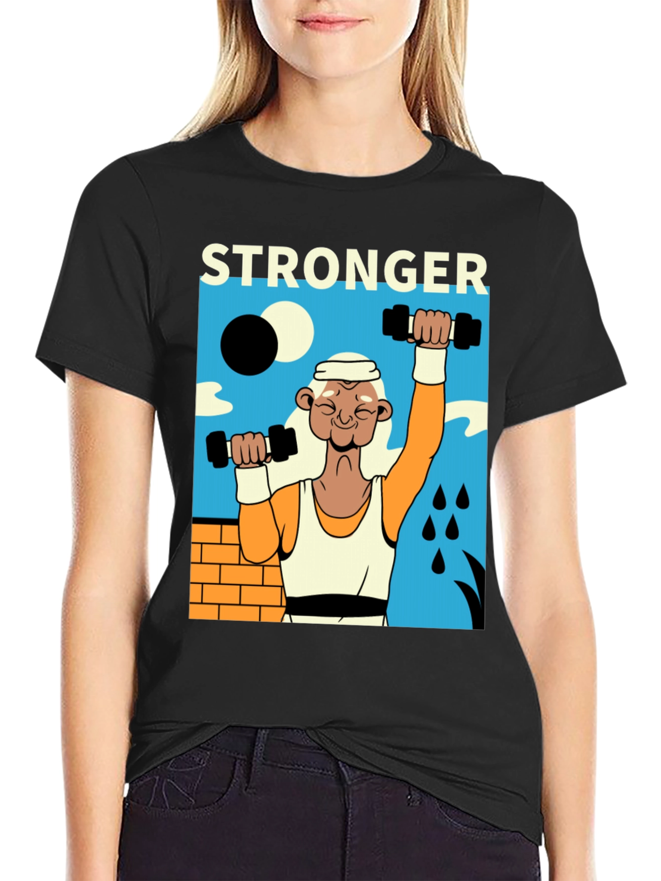 Stronger Graphic T-Shirt - Black