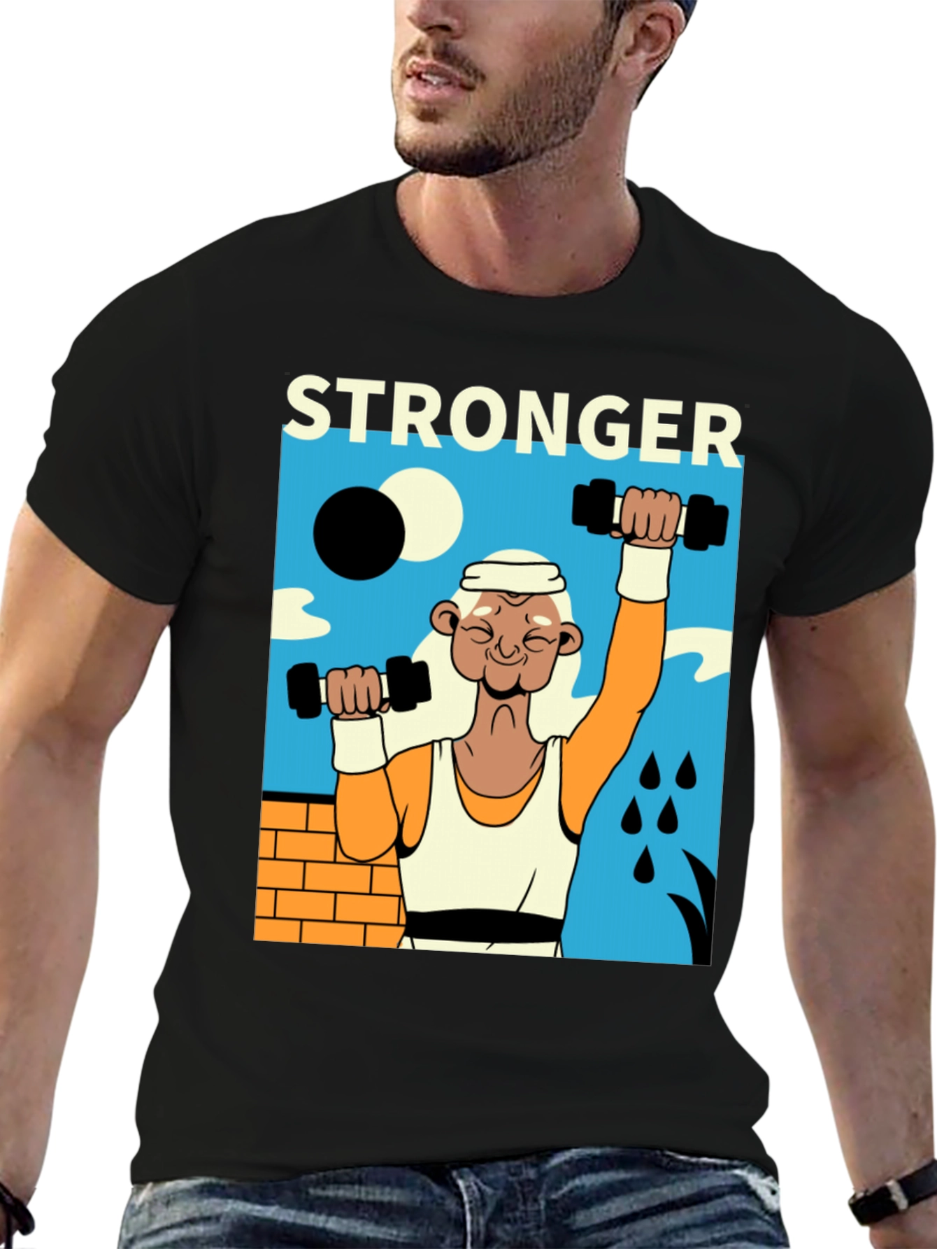 Stronger Graphic T-Shirt - Black
