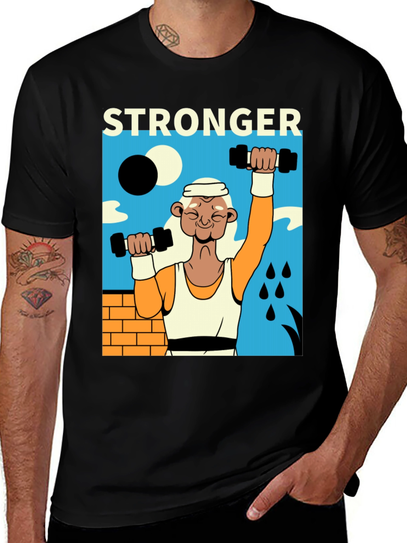 Stronger Graphic T-Shirt - Black