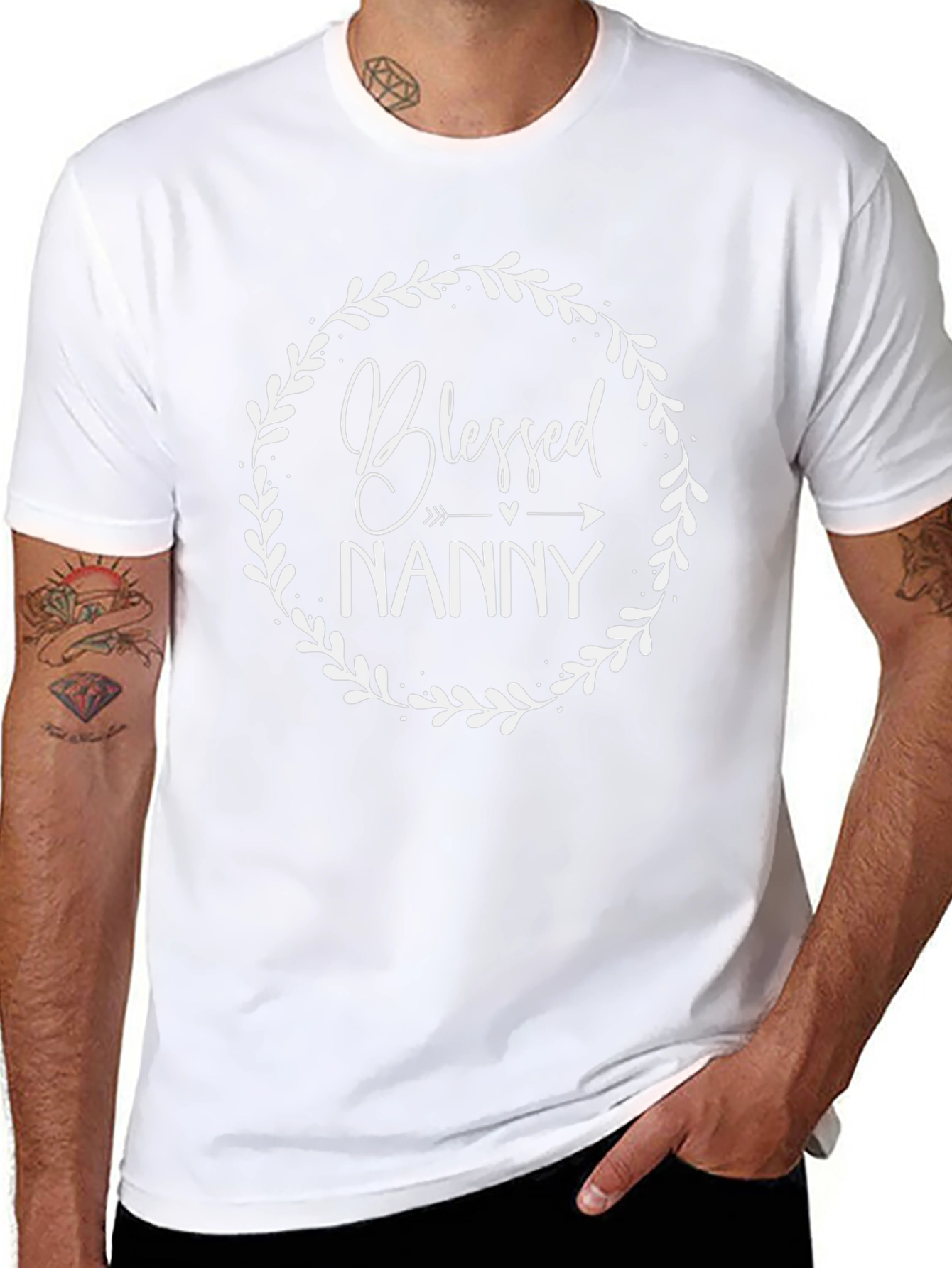 Blessed Nanny Graphic T-Shirt - Soft Black Tee